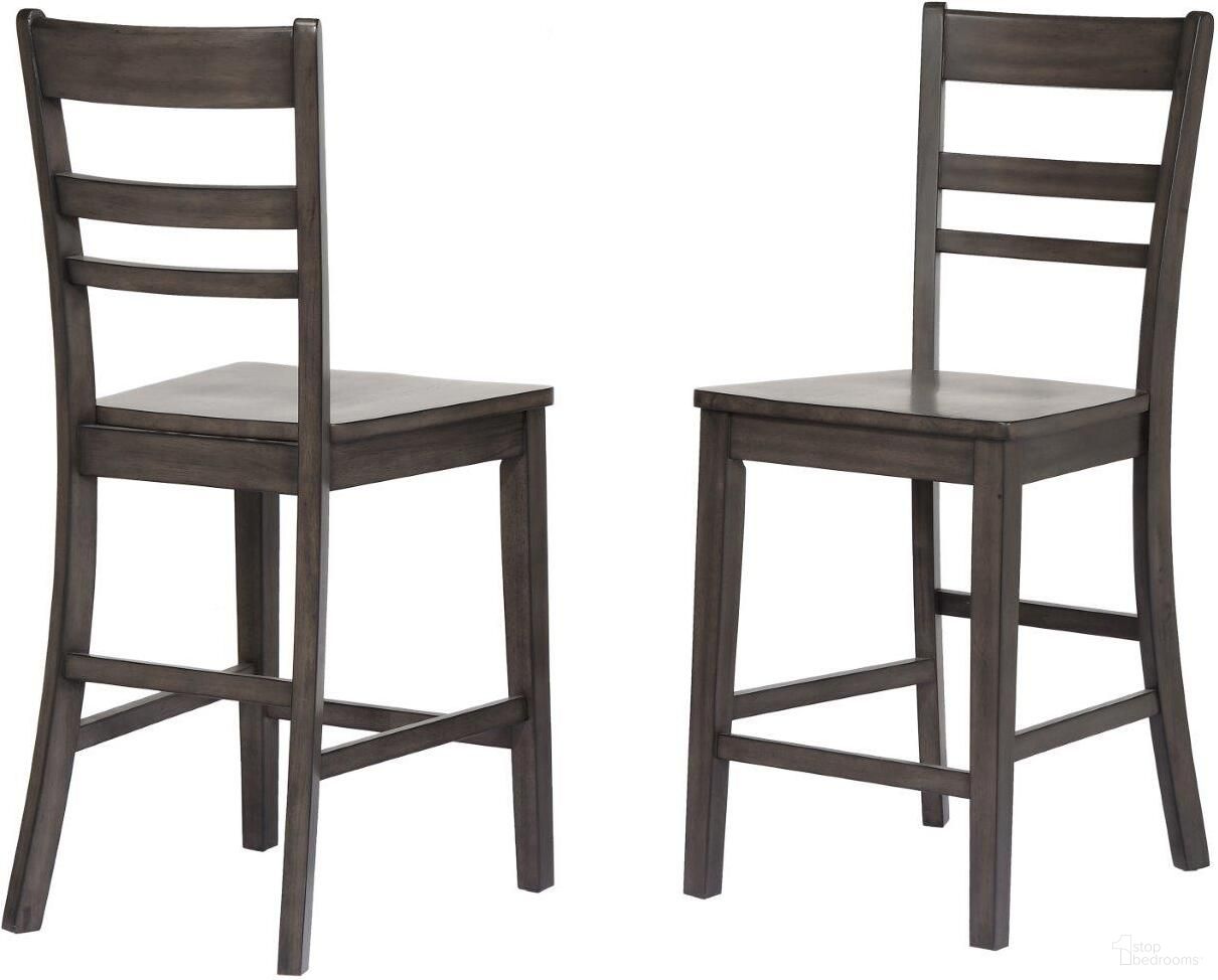 The appearance of Shades of Gray Slat Back Stools Set of 2 designed by Sunset Trading in the traditional interior design. This weathered grey piece of furniture was selected by 1StopBedrooms from Shades Of Gray Collection to add a touch of cosiness and style into your home. Sku: DLU-EL-B200-2. Material: Wood.