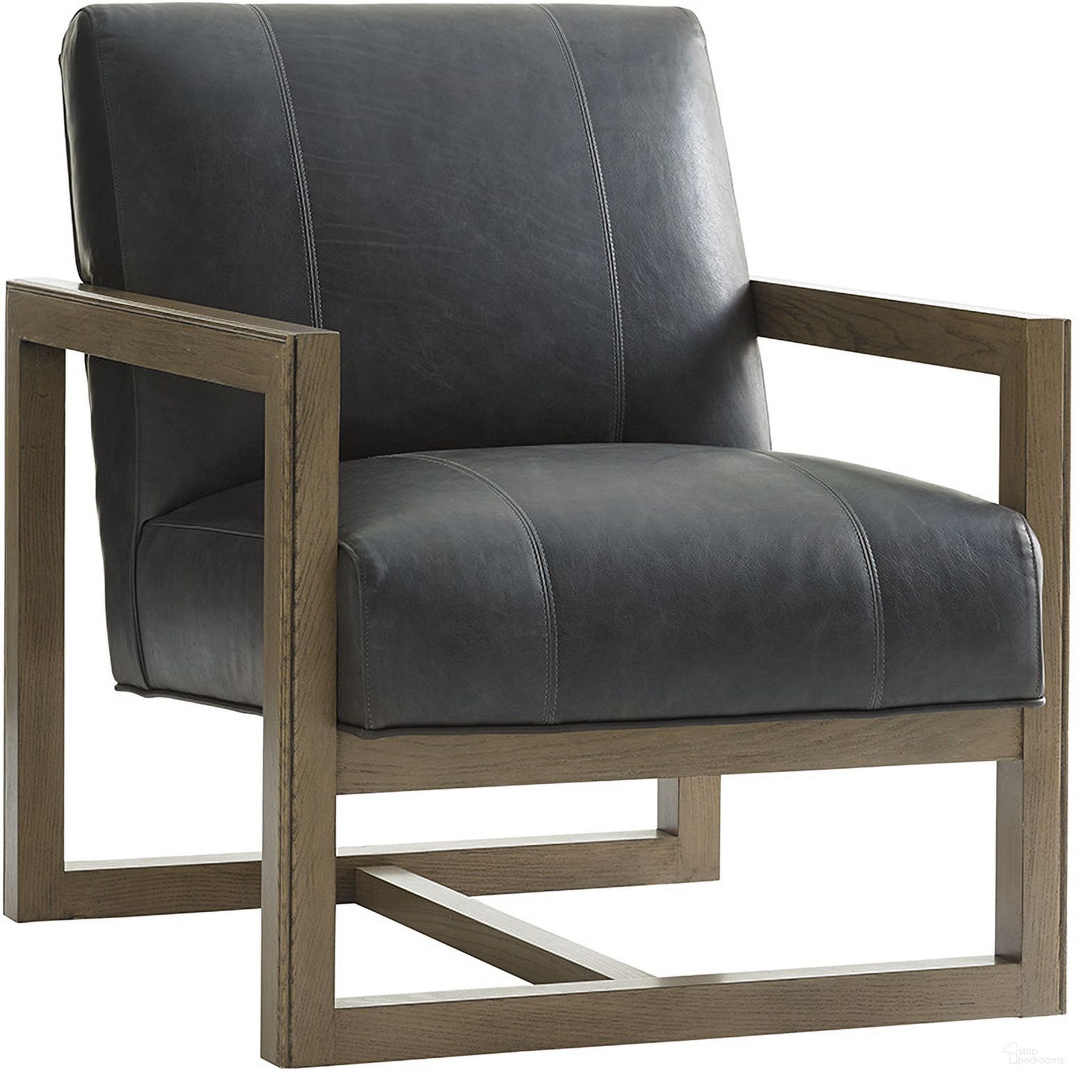 The appearance of Shadow Play Harrison Leather Chair designed by Lexington in the modern / contemporary interior design. This piece of furniture was selected by 1StopBedrooms from Shadow Play Collection to add a touch of cosiness and style into your home. Sku: LL1908-11-40. Material: Leather.