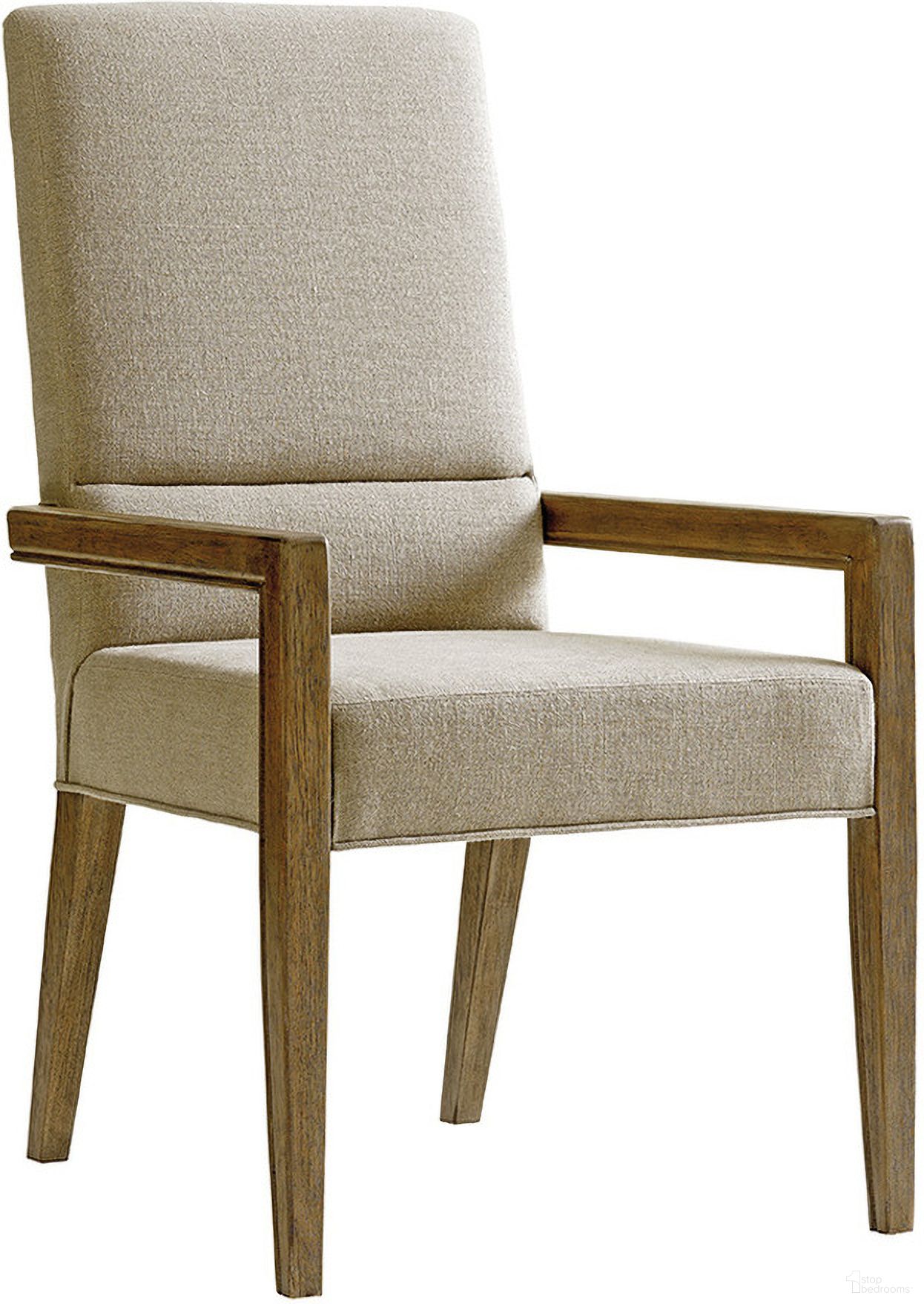 The appearance of Shadow Play Metro Arm Chair In Mist 725-881-01 designed by Lexington in the modern / contemporary interior design. This mist piece of furniture was selected by 1StopBedrooms from Shadow Play Collection to add a touch of cosiness and style into your home. Sku: 725-881-01. Material: Fabric. Chair Type: Arm Chair.