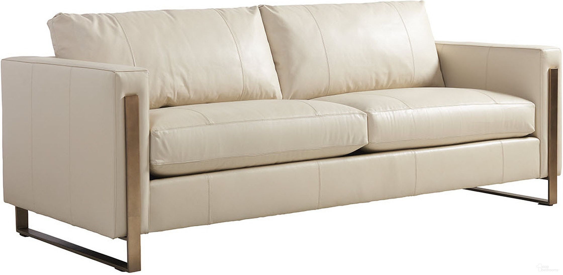 The appearance of Shadow Play Nob Hill Leather Sofa designed by Lexington in the modern / contemporary interior design. This piece of furniture was selected by 1StopBedrooms from Shadow Play Collection to add a touch of cosiness and style into your home. Sku: LL1931-33-40. Material: Leather.