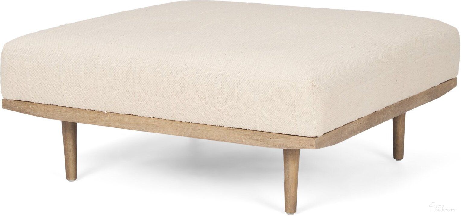 The appearance of Shae Brown Wood Ottoman In Oatmeal Fabric designed by Mercana in the rustic / southwestern interior design. This brown and oatmeal piece of furniture was selected by 1StopBedrooms from Shae Collection to add a touch of cosiness and style into your home. Sku: 70795. Material: Fabric.