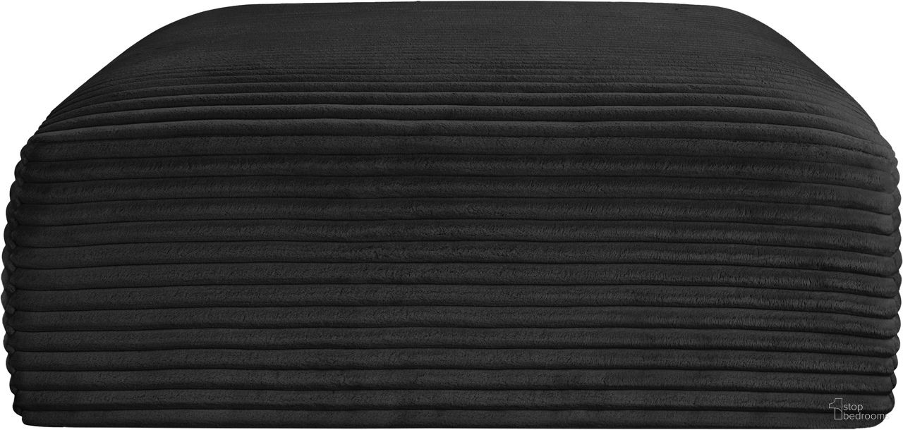 The appearance of Shaggy Corduroy Performance Fabric Ottoman In Black designed by Meridian in the modern / contemporary interior design. This black piece of furniture  was selected by 1StopBedrooms from Shaggy Collection to add a touch of cosiness and style into your home. Sku: 641Black-Ott. Material: Fabric.