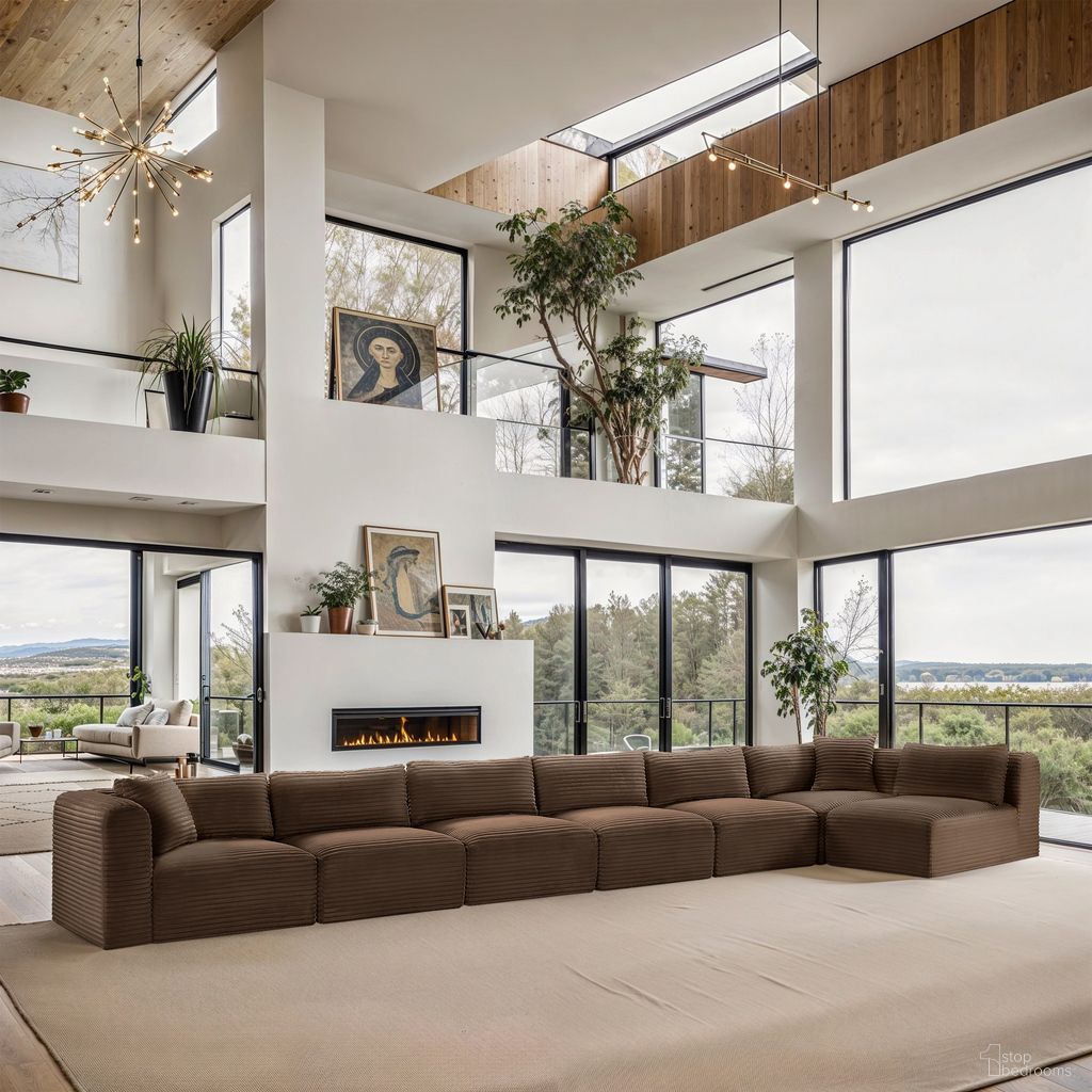 The appearance of Shaggy Corduroy Performance Fabric 7 Piece Modular Sectional In Brown designed by Meridian in the modern / contemporary interior design. This brown piece of furniture was selected by 1StopBedrooms from Shaggy Collection to add a touch of cosiness and style into your home. Sku: 641Brown-Armless;641Brown-Armless;641Brown-Armless;641Brown-Armless;641Brown-Armless;641Brown-Corner;641Brown-Corner. Material: Fabric.