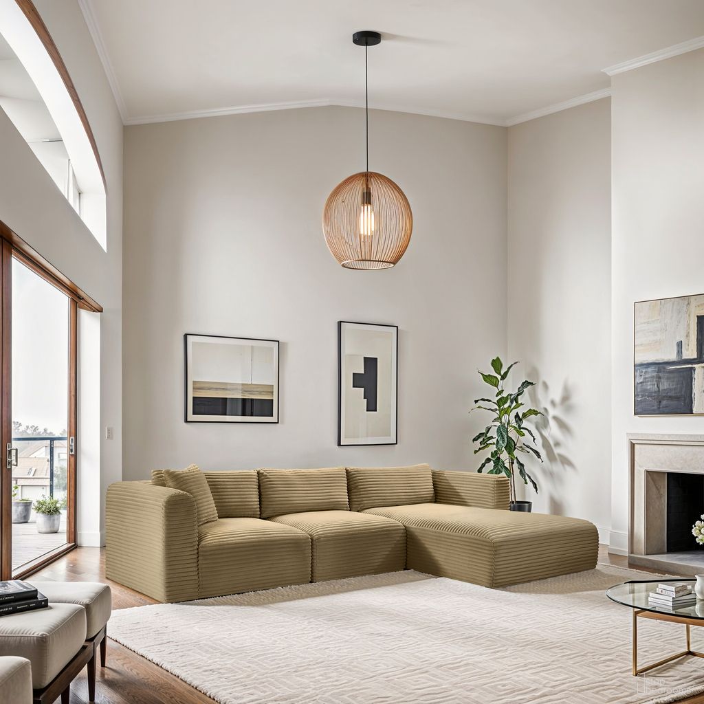 The appearance of Shaggy Corduroy Performance Fabric 3 Piece Modular Sectional In Camel designed by Meridian in the modern / contemporary interior design. This camel piece of furniture  was selected by 1StopBedrooms from Shaggy Collection to add a touch of cosiness and style into your home. Sku: 641Camel-Armless;641Camel-Corner;641Camel-Chaise. Material: Fabric.