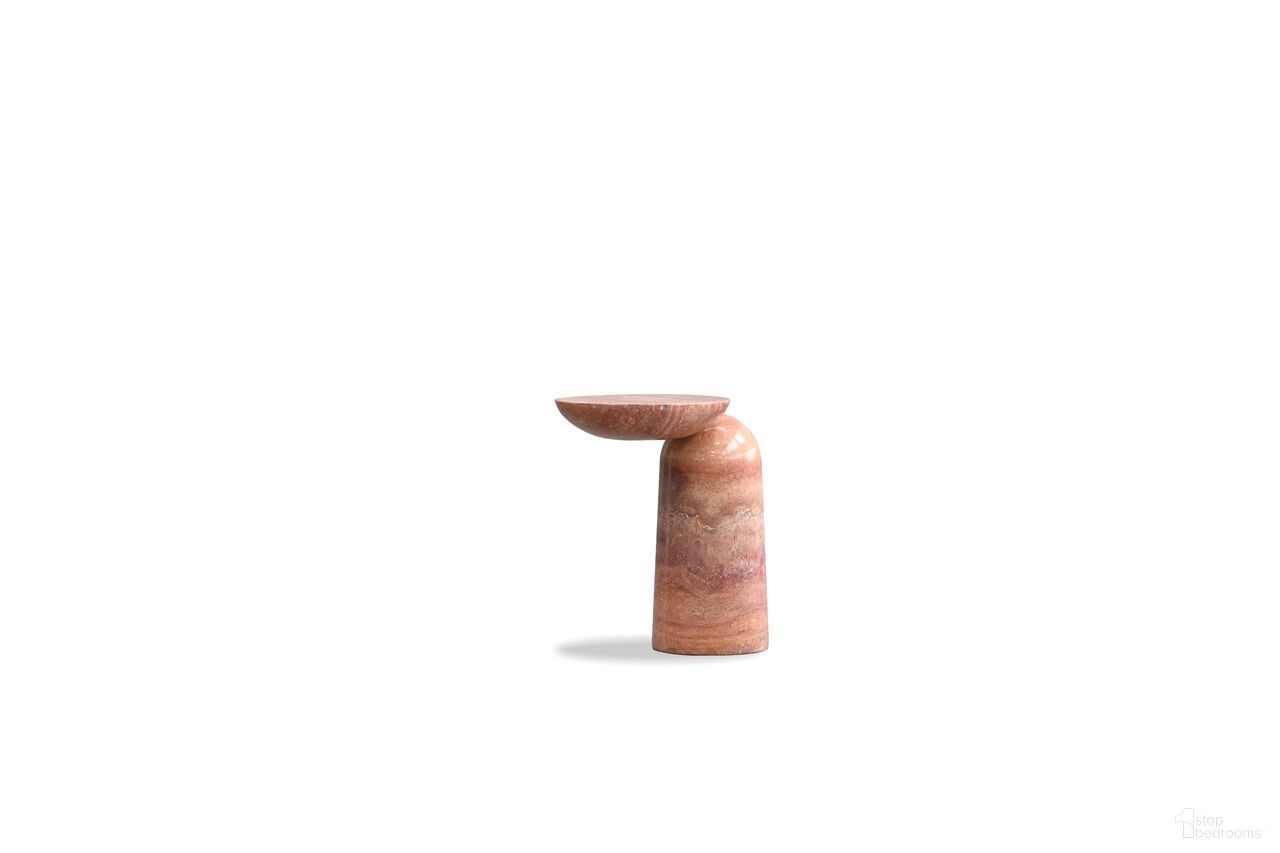 The appearance of Shai End Table In Red designed by Mobital in the modern / contemporary interior design. This red piece of furniture  was selected by 1StopBedrooms from Shai Collection to add a touch of cosiness and style into your home. Sku: WEN-SHAI-REDT-. Material: Travertine.