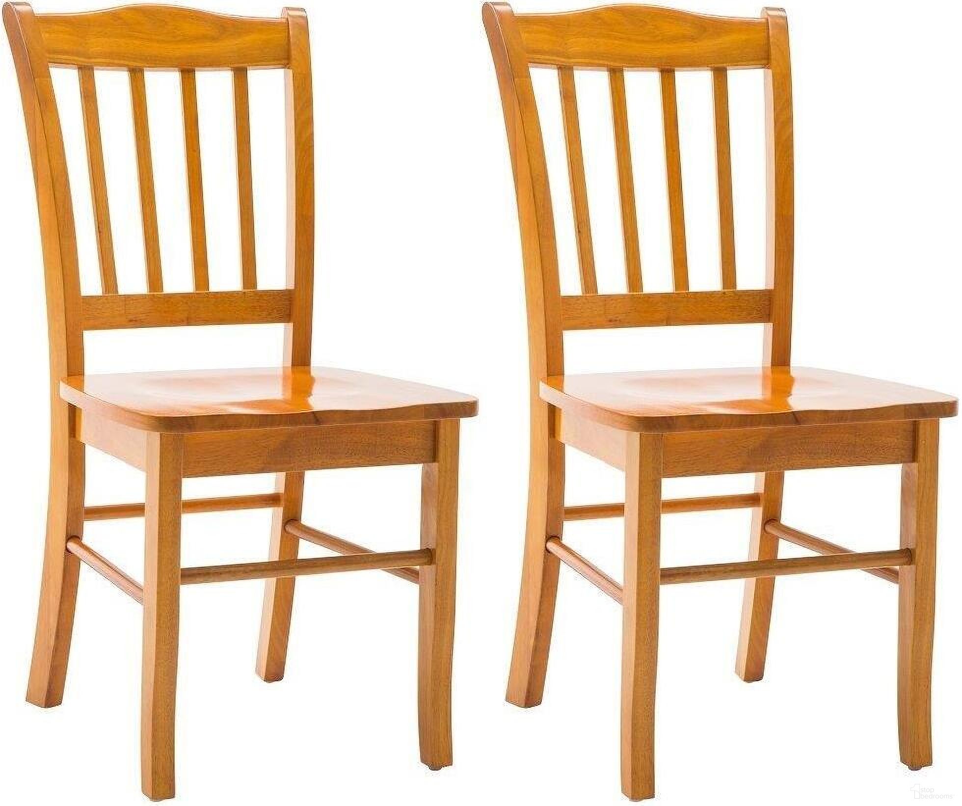 Shaker Dining Chair Set of 2 In Oak
