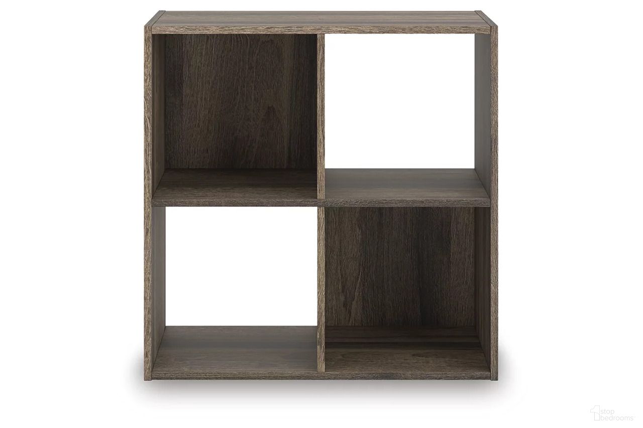 The appearance of Shallifer Four Cube Organizer In Brown designed by Signature Design by Ashley in the transitional interior design. This brown piece of furniture was selected by 1StopBedrooms from Shallifer Collection to add a touch of cosiness and style into your home. Sku: EA1104-2X2. Material: Wood.