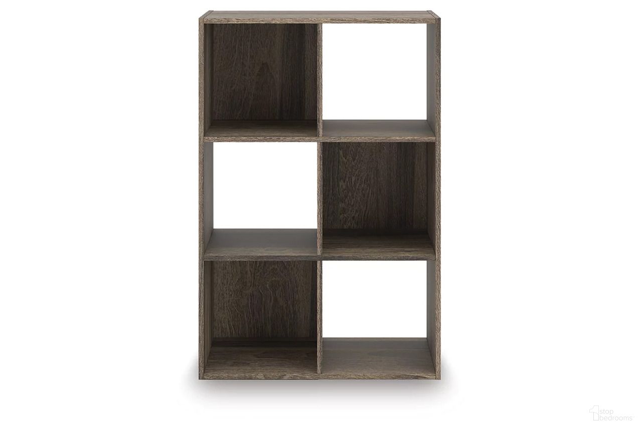 The appearance of Shallifer Six Cube Organizer In Brown designed by Signature Design by Ashley in the transitional interior design. This brown piece of furniture was selected by 1StopBedrooms from Shallifer Collection to add a touch of cosiness and style into your home. Sku: EA1104-3X2. Material: Wood.