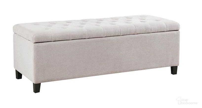 Shandra Tufted Top Soft Close Storage Bench In Natural