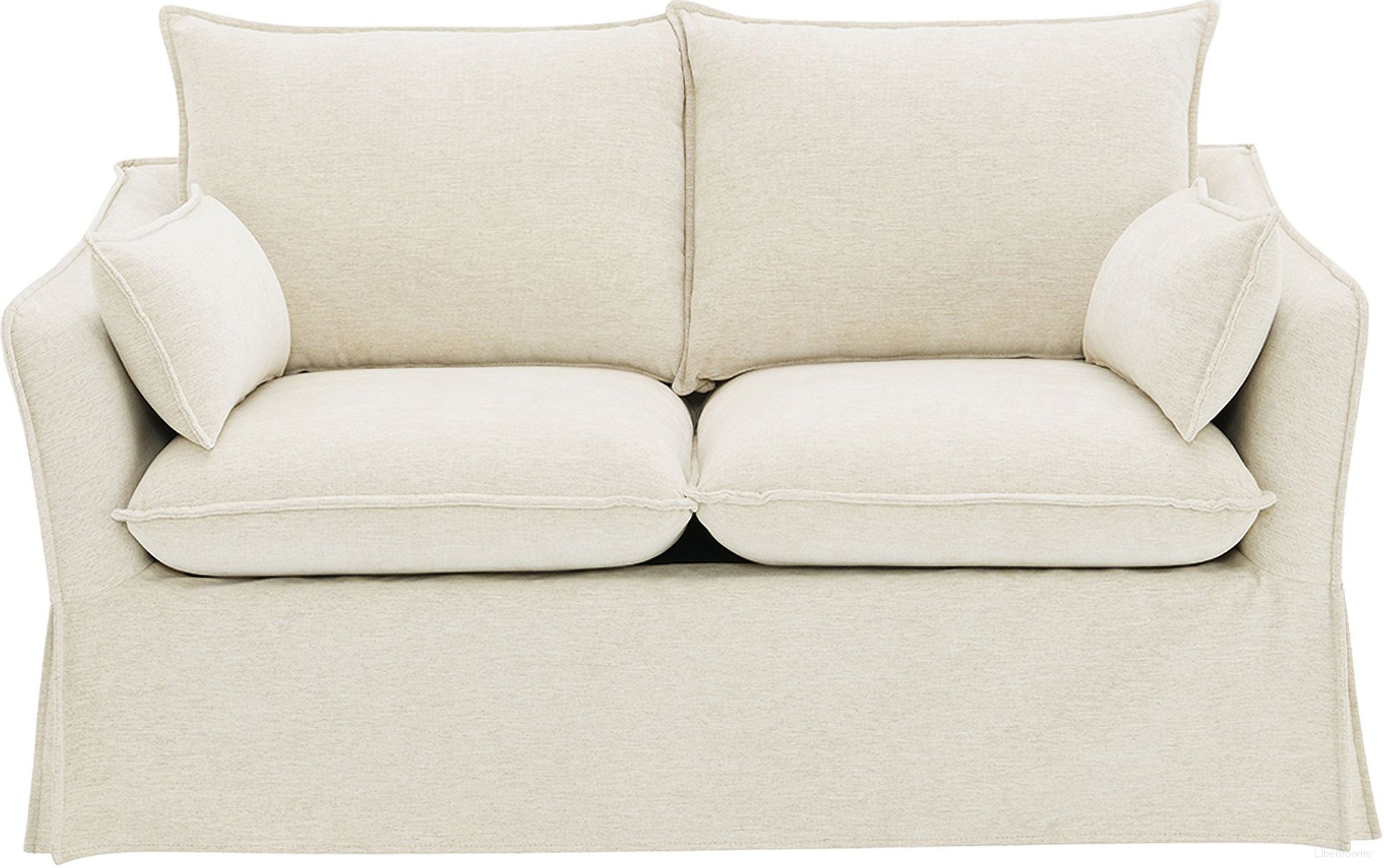 The appearance of Shane Loveseat with 2 Pillows In Beige Linen designed by ACME in the modern / contemporary interior design. This beige linen piece of furniture  was selected by 1StopBedrooms from Shane Collection to add a touch of cosiness and style into your home. Sku: LV02911. Material: Wood.