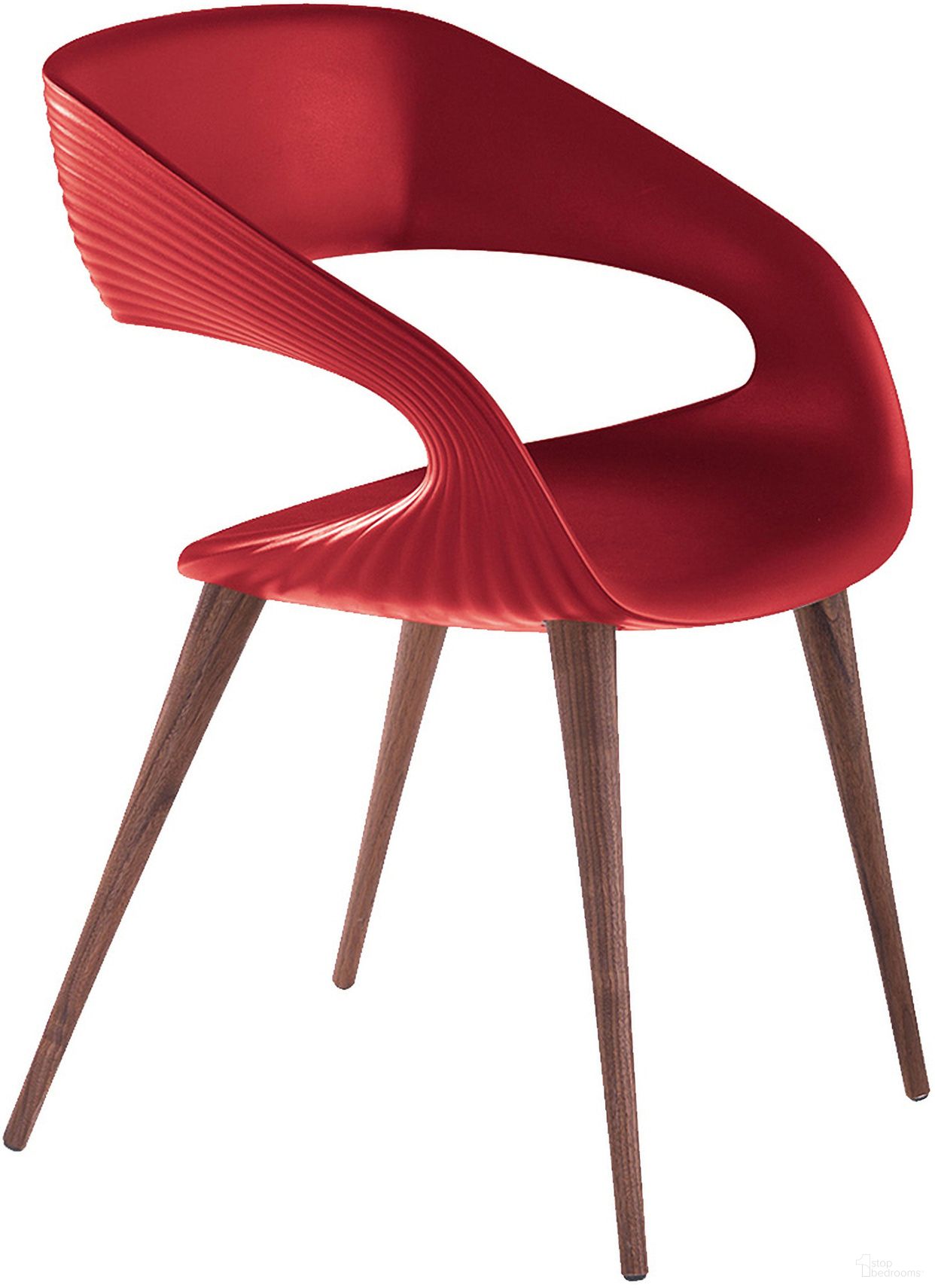 The appearance of Shape Dining Chair In Red with Oak Legs designed by Bellini Modern Living in the modern / contemporary interior design. This red piece of furniture was selected by 1StopBedrooms from Shape Collection to add a touch of cosiness and style into your home. Sku: Shape RD-OAK. Material: Wood. Chair Type: Arm Chair.