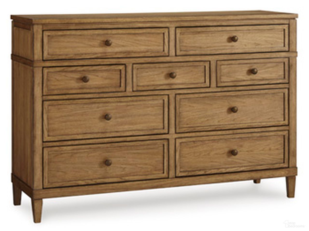 The appearance of Sharlance Dresser In Brown designed by Signature Design by Ashley in the transitional interior design. This brown piece of furniture was selected by 1StopBedrooms from Sharlance Collection to add a touch of cosiness and style into your home. Sku: B895-31. Material: Wood.