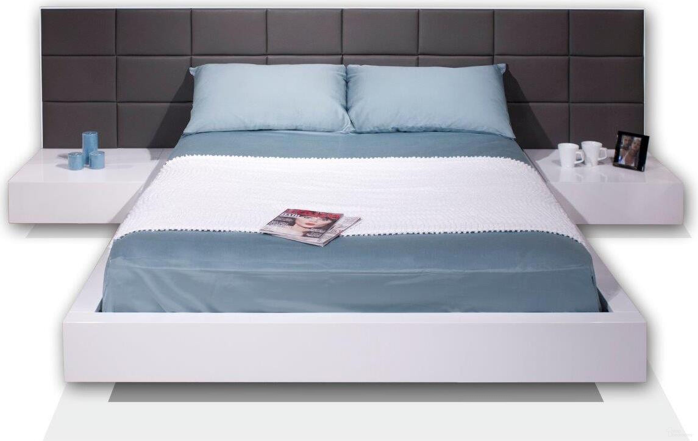 Sharon White Lacquer Queen Bed