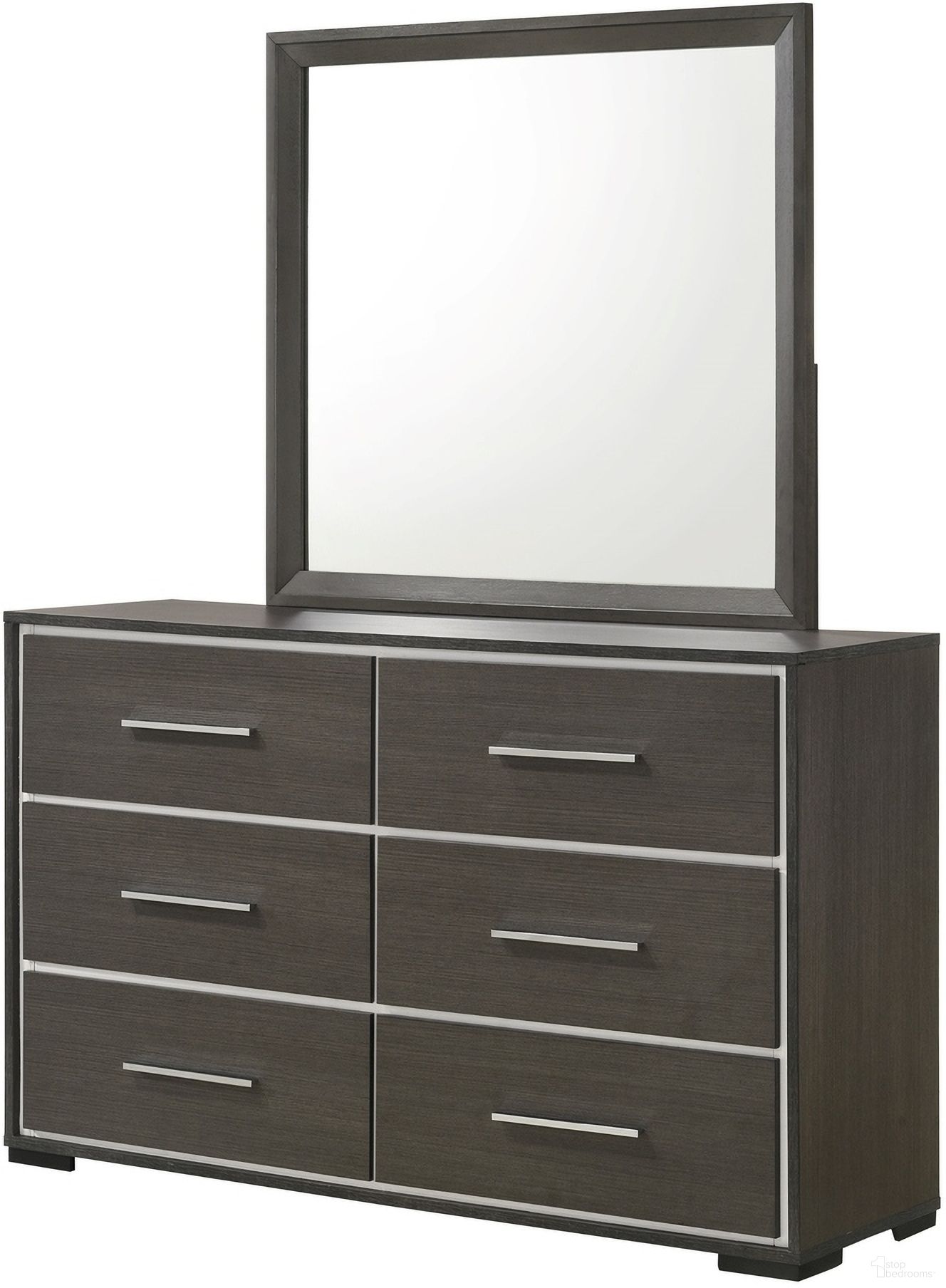 The appearance of Sharpe Dresser Mirror In Brown designed by Crown Mark in the modern / contemporary interior design. This brown piece of furniture was selected by 1StopBedrooms from Sharpe Collection to add a touch of cosiness and style into your home. Sku: B4100-11. Material: Wood.