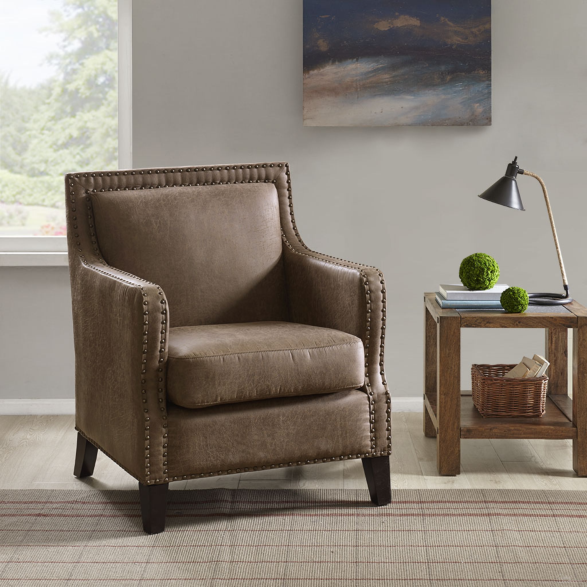 The appearance of Shasta Accent Chair In Brown designed by Olliix in the industrial interior design. This brown piece of furniture was selected by 1StopBedrooms from Shasta Collection to add a touch of cosiness and style into your home. Sku: II100-0267. Material: Wood.