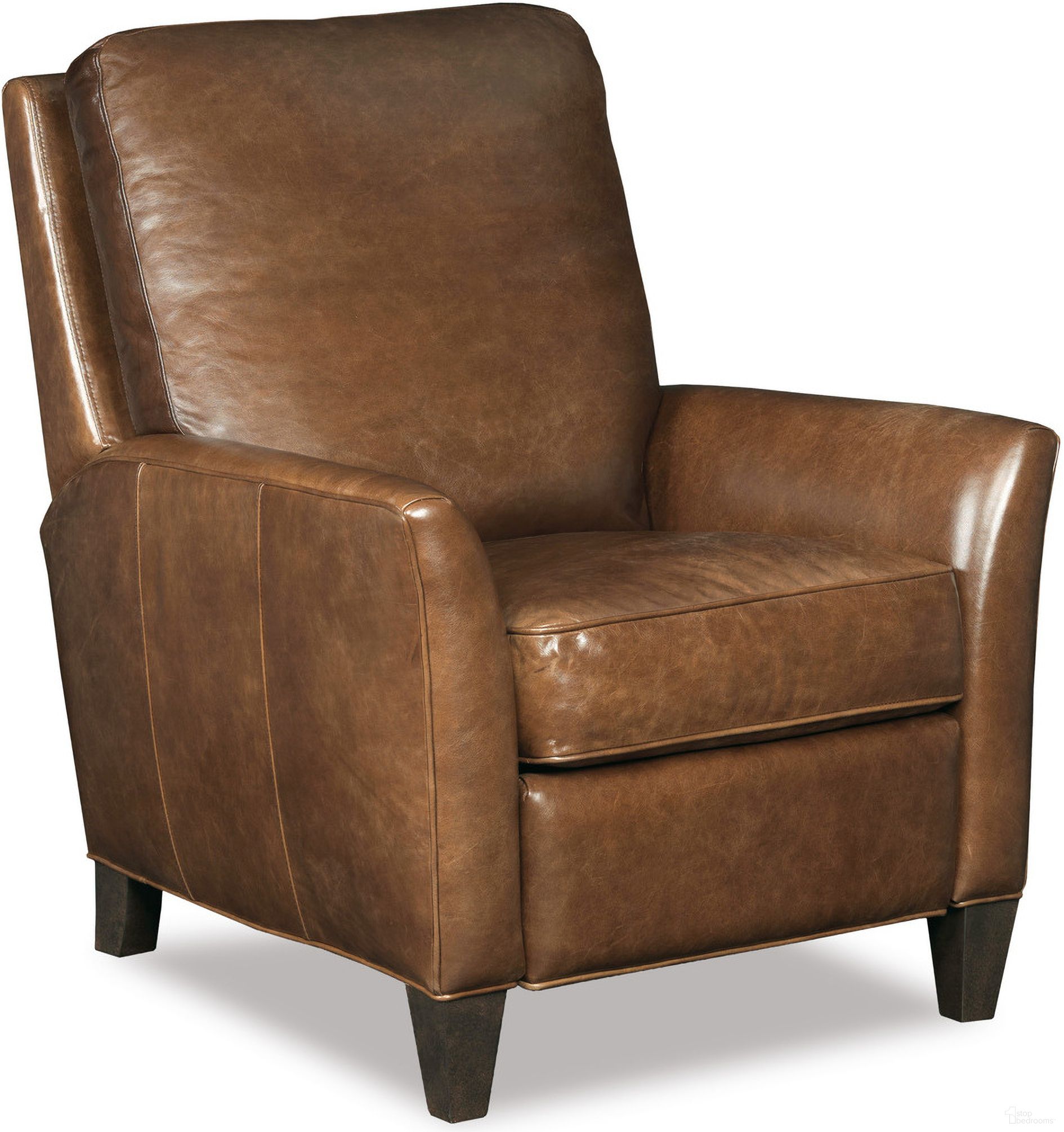 The appearance of RC Shasta Brown Leather Recliner designed by Hooker in the traditional interior design. This brown piece of furniture was selected by 1StopBedrooms from RC Collection to add a touch of cosiness and style into your home. Sku: RC127-085. Material: Leather.