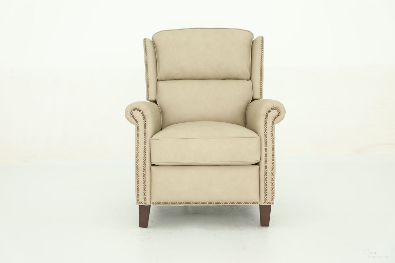 The appearance of Shasta Push Thru The Arms Recliner In Stone designed by BarcaLounger in the traditional interior design. This stone piece of furniture was selected by 1StopBedrooms from Shasta Collection to add a touch of cosiness and style into your home. Sku: 71543530981. Material: Leather.