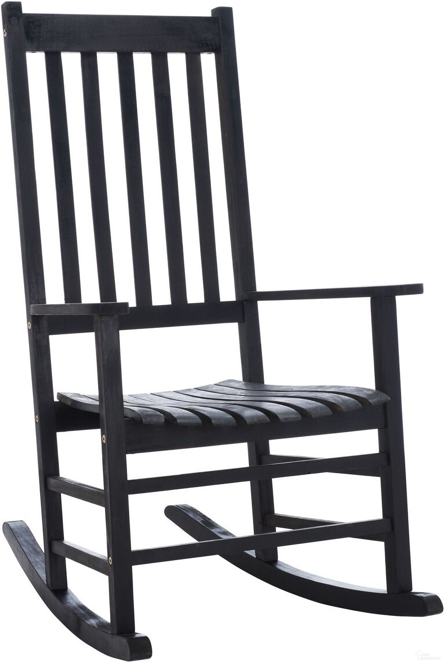 The appearance of Shasta Rocking Chair in Black designed by Safavieh in the country / farmhouse interior design. This black piece of furniture was selected by 1StopBedrooms from Shasta Collection to add a touch of cosiness and style into your home. Sku: PAT7002D. Material: Wood.