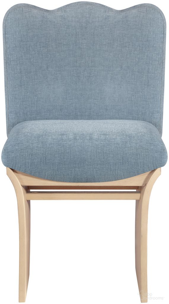The appearance of Shaw Chenille Fabric Upholstered Dining Chair In Light Blue and Natural designed by Meridian in the modern / contemporary interior design. This light blue and natural piece of furniture was selected by 1StopBedrooms from Shaw Collection to add a touch of cosiness and style into your home. Sku: 11067LtBlu-C. Material: Chenille. Chair Type: Side Chair.