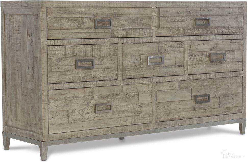 The appearance of Shaw Dresser designed by Bernhardt in the modern / contemporary interior design. This morel/glazed silver piece of furniture was selected by 1StopBedrooms from Highland Park Collection to add a touch of cosiness and style into your home. Sku: 398051G. Material: Steel.