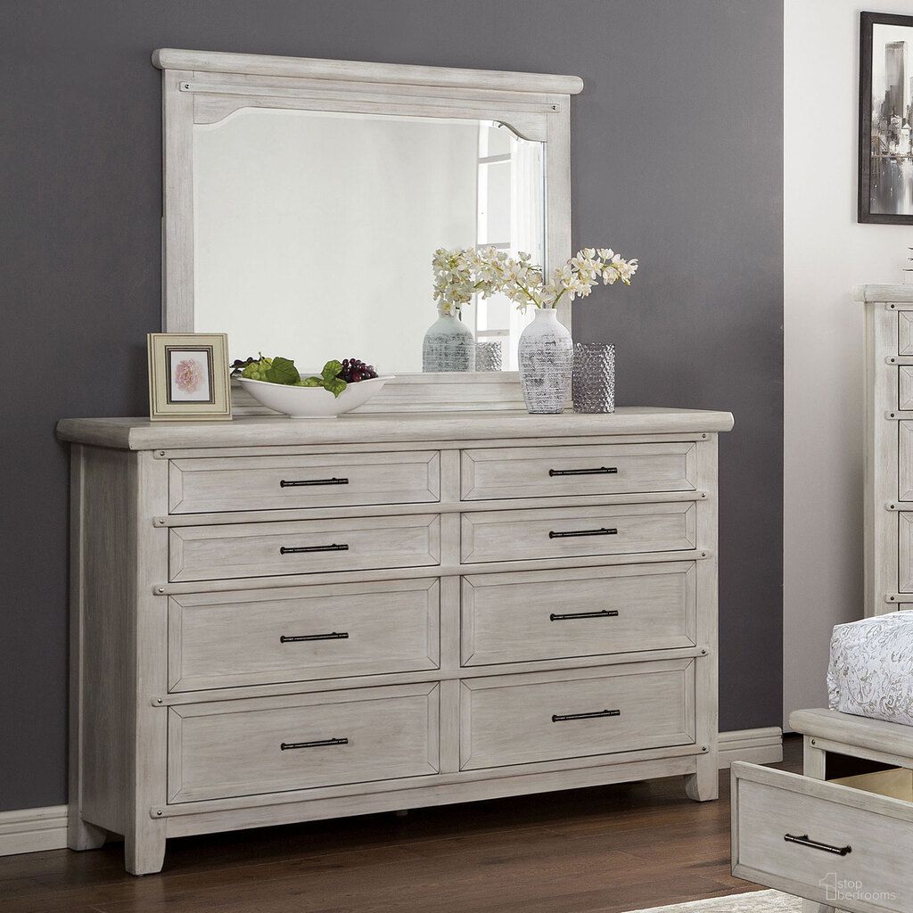 The appearance of Shawnette Dresser In Antique White designed by Furniture of America in the transitional interior design. This antique white piece of furniture was selected by 1StopBedrooms from Shawnette Collection to add a touch of cosiness and style into your home. Sku: FOA7924D. Material: Wood.