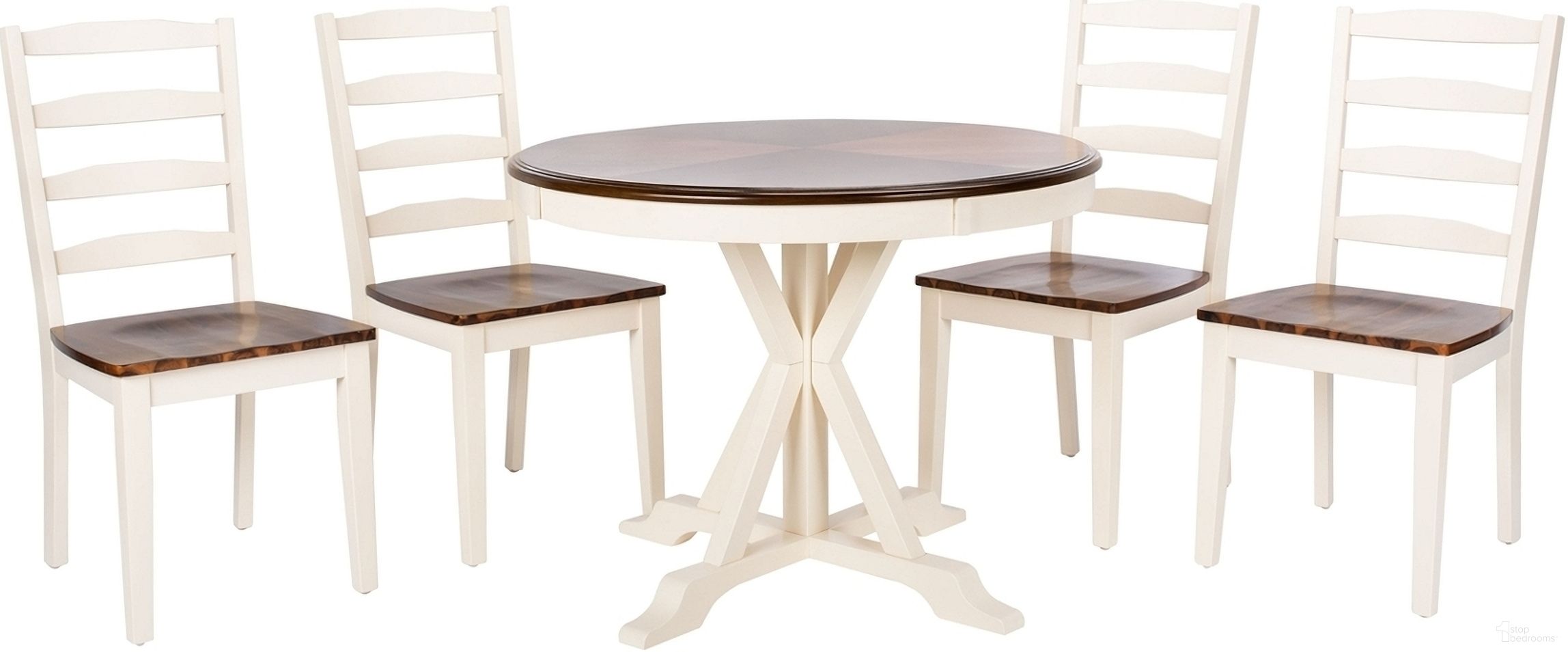 The appearance of Shay 5 Piece Dining Set designed by Safavieh in the traditional interior design. This white and natural piece of furniture was selected by 1StopBedrooms from Shay Collection to add a touch of cosiness and style into your home. Sku: DNS9205A. Material: Wood.