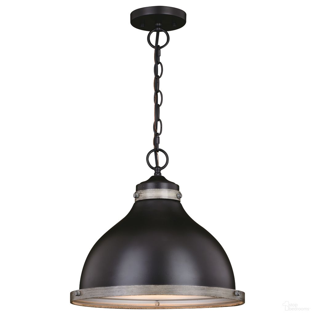 Sheffield 15 Inch Pendant In New Bronze and Distressed Ash