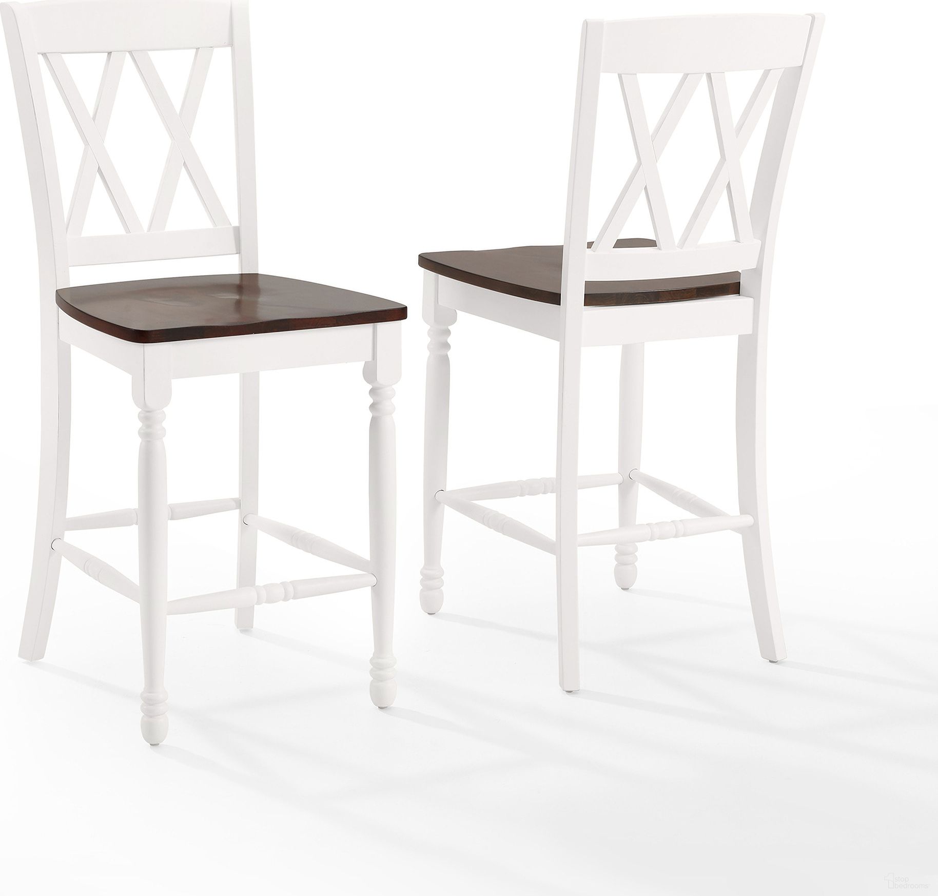 The appearance of Shelby 2-Piece Counter Height Barstool Set In Distressed White designed by Crosley Brands in the traditional interior design. This distressed white piece of furniture was selected by 1StopBedrooms from Shelby Collection to add a touch of cosiness and style into your home. Sku: CF501024-WH. Material: Rubberwood.