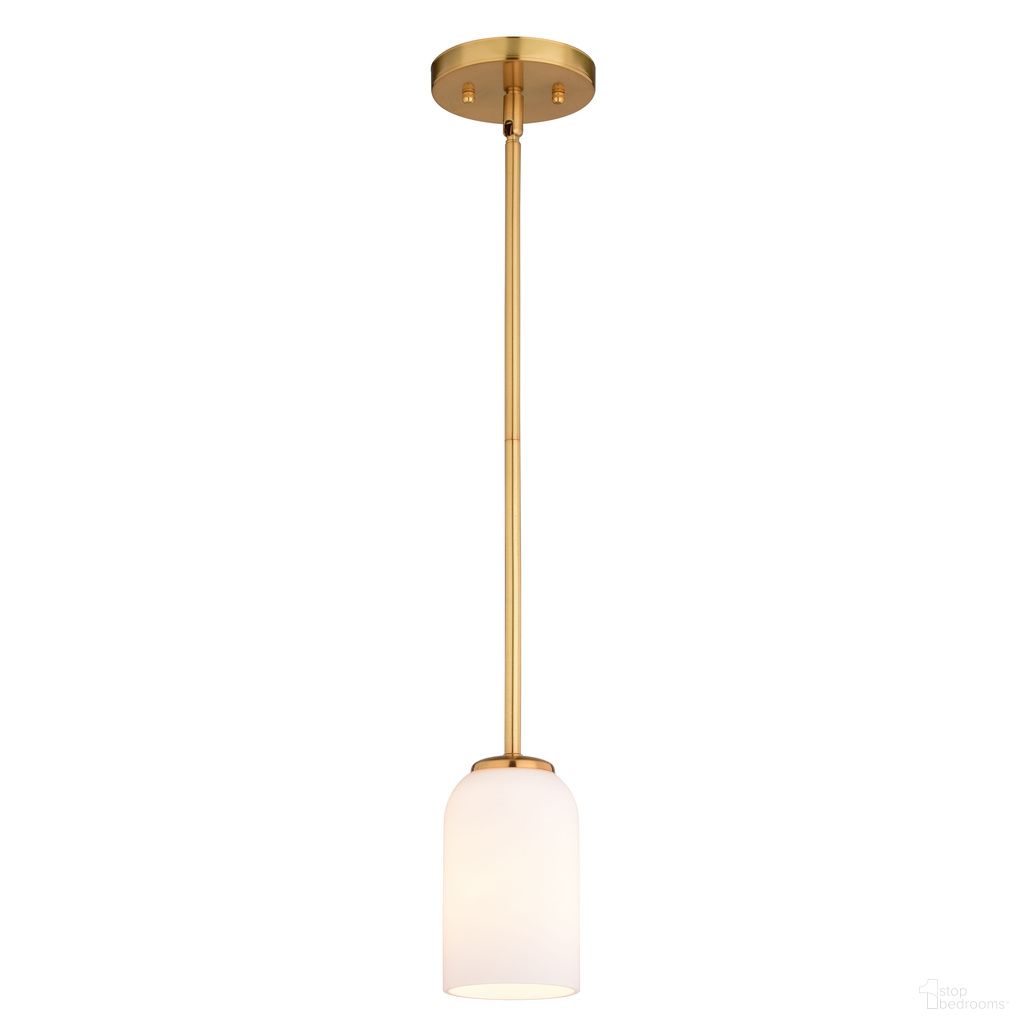 The appearance of Shelby 5 Inch 1 Light Mini Pendant In Natural Brass designed by Vaxcel in the transitional interior design. This natural brass piece of furniture was selected by 1StopBedrooms from Shelby Collection to add a touch of cosiness and style into your home. Sku: P0427. Material: Metal.