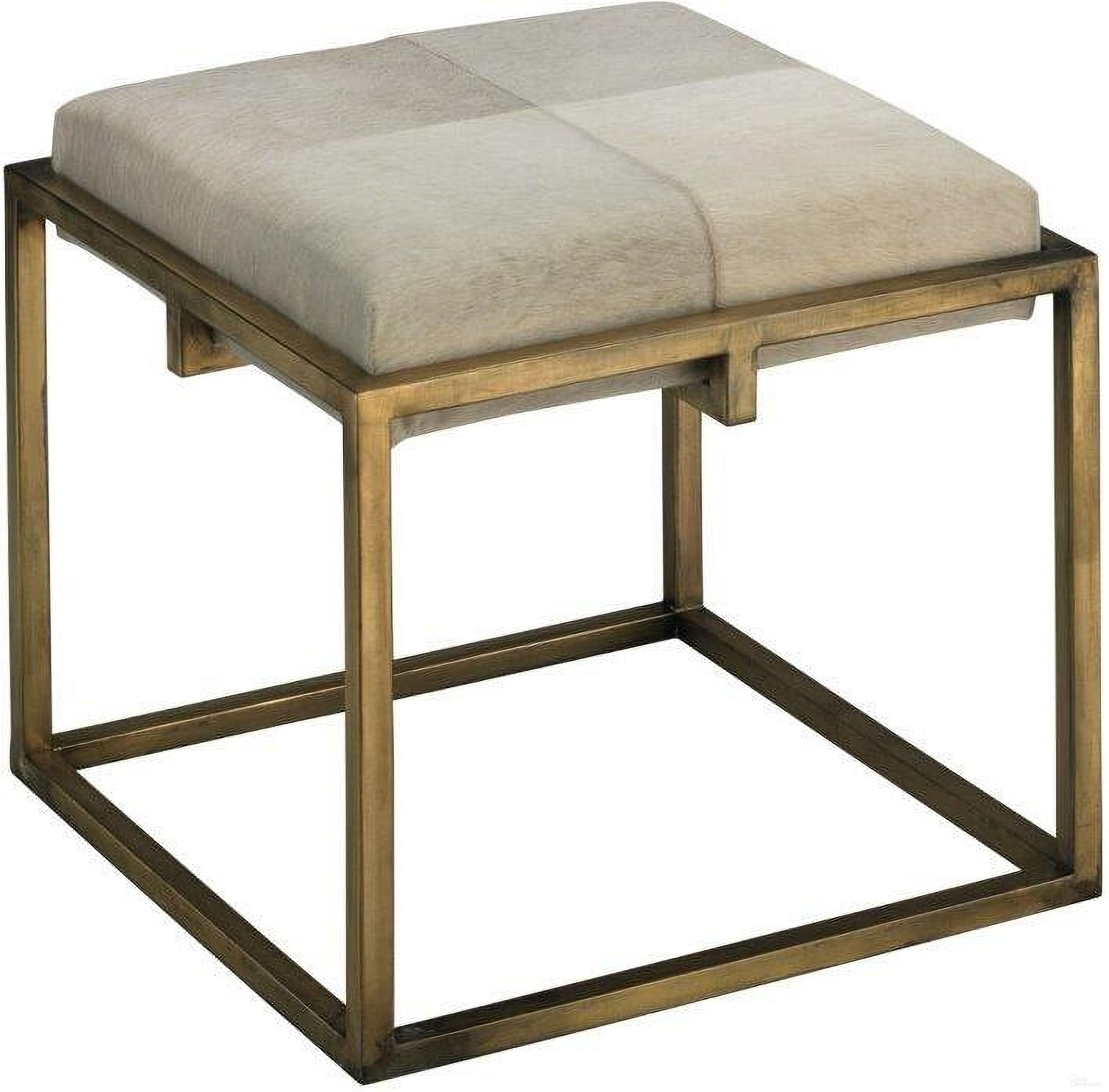 The appearance of Shelby Hide Stool In White designed by Jamie Young Company in the glam interior design. This white piece of furniture was selected by 1StopBedrooms from Shelby Collection to add a touch of cosiness and style into your home. Sku: 20SHEL-STWH. Material: Steel.