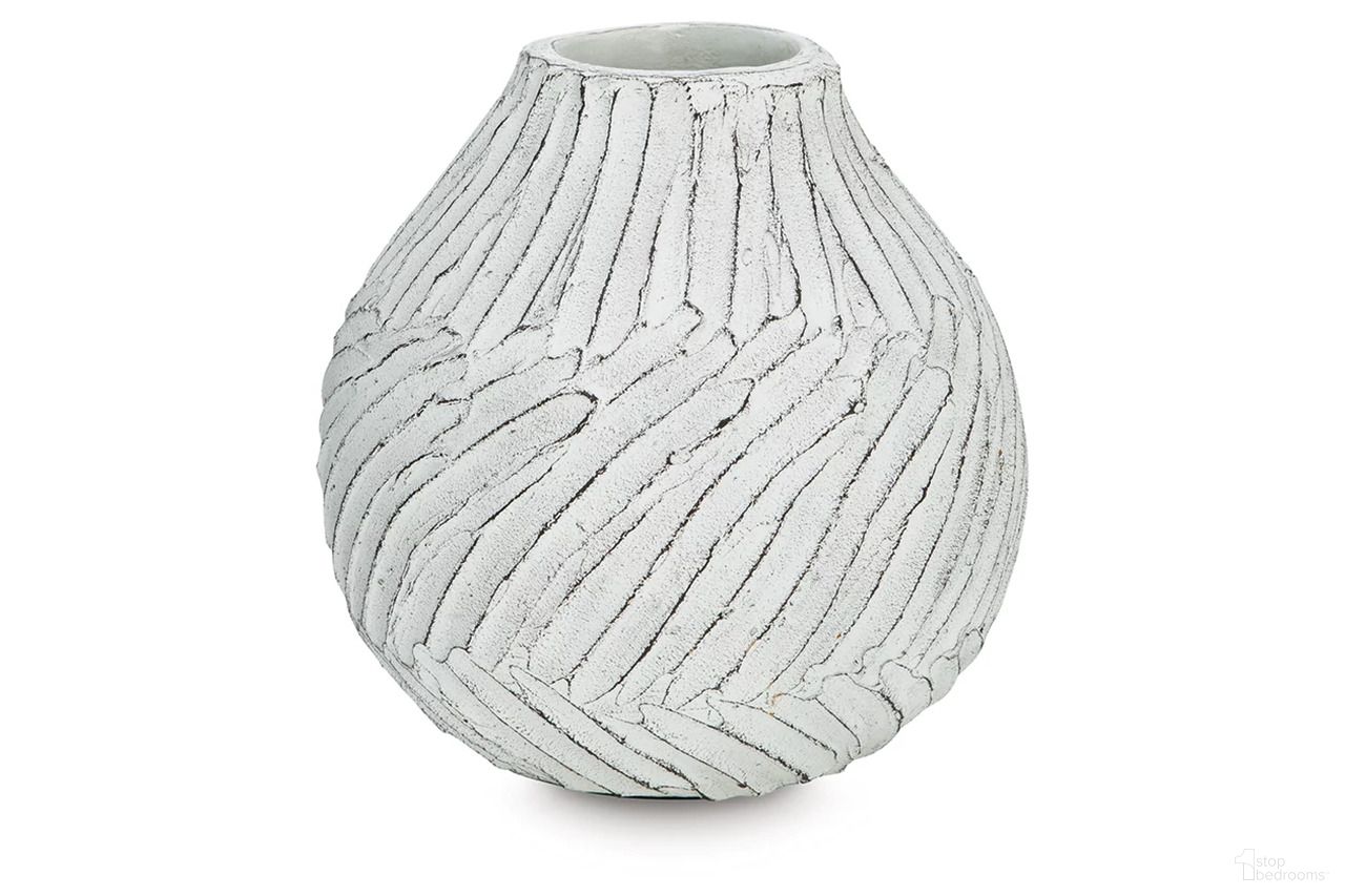 The appearance of Shelvie Large Vase In Distressed White designed by Signature Design by Ashley in the transitional interior design. This distressed white piece of furniture was selected by 1StopBedrooms from Shelvie Collection to add a touch of cosiness and style into your home. Sku: A2000849.