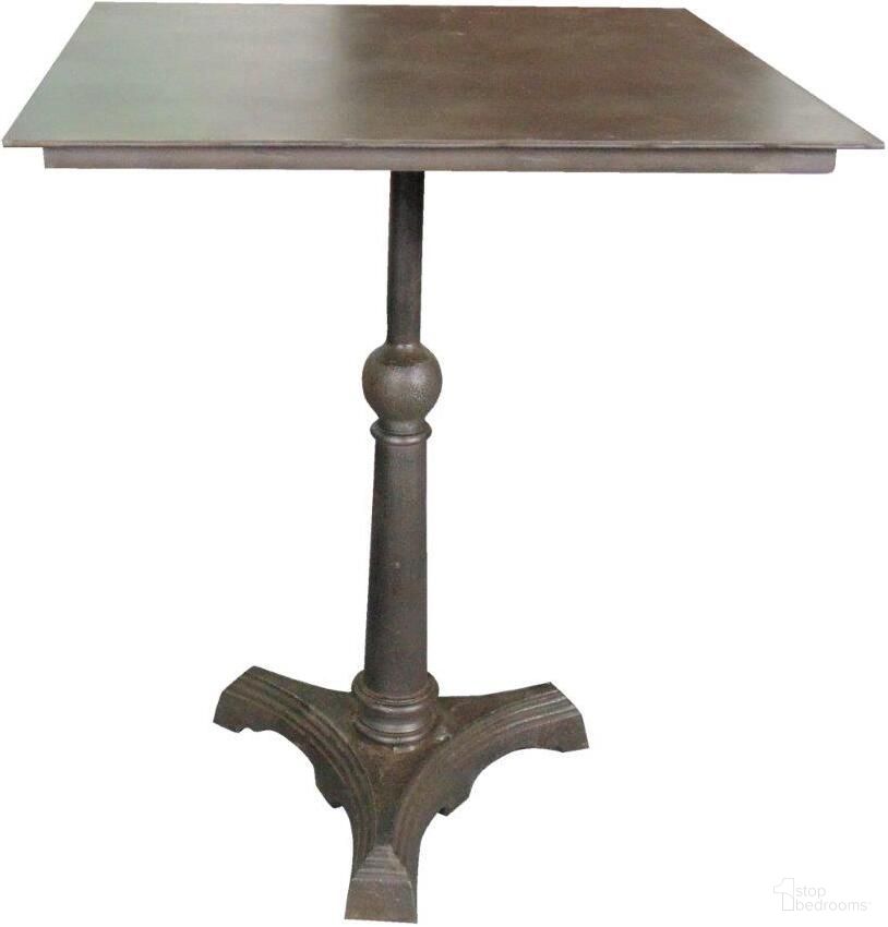The appearance of Sheridan Nano Square Bistro Table In Silver designed by Moti in the transitional interior design. This silver piece of furniture  was selected by 1StopBedrooms from Sheridan Collection to add a touch of cosiness and style into your home. Sku: 63007014. Table Base Style: Pedestal. Table Top Shape: Square. Material: Metal.