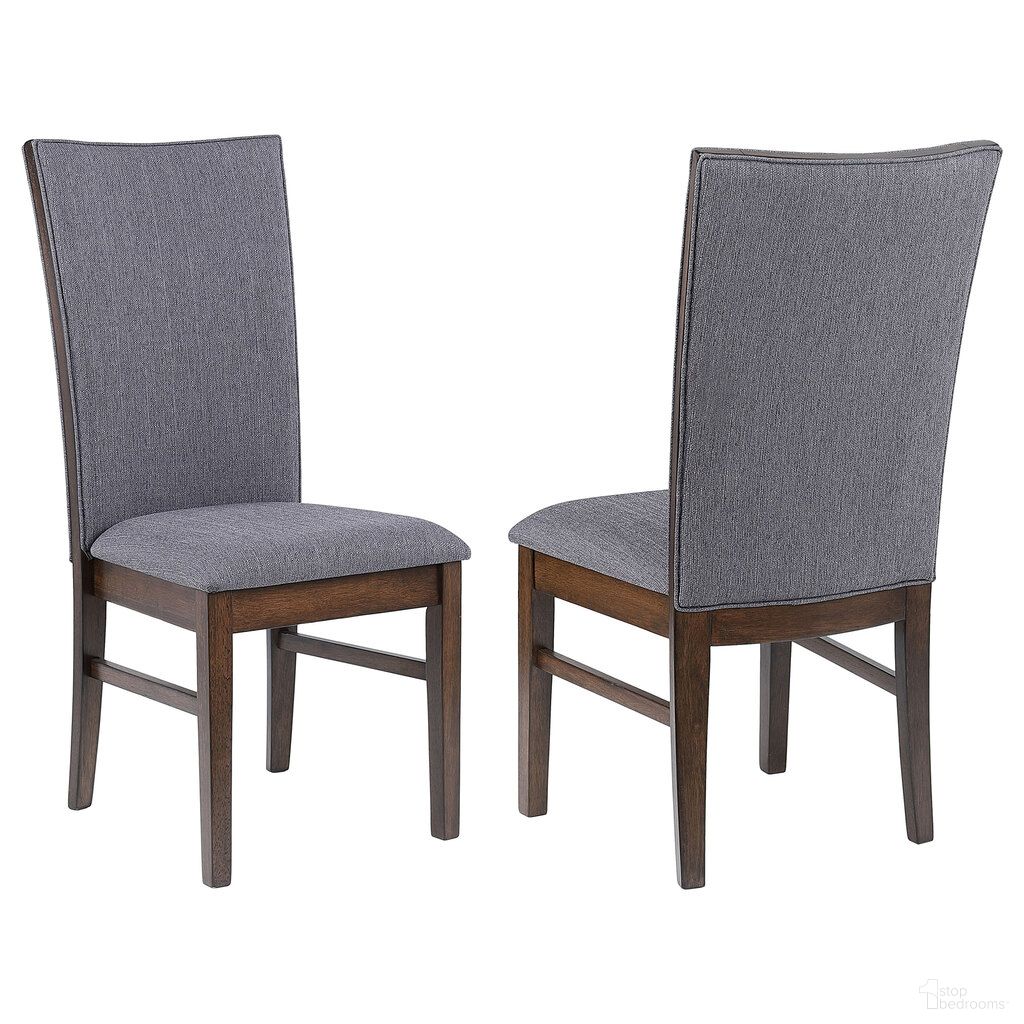 The appearance of Sherwood Upholstered Dining Side Chair Set of 2 In Grey and Brown designed by Coaster in the modern / contemporary interior design. This grey/brown piece of furniture  was selected by 1StopBedrooms from Sherwood Collection to add a touch of cosiness and style into your home. Sku: 193592. Material: Polyester. Chair Type: Side Chair.