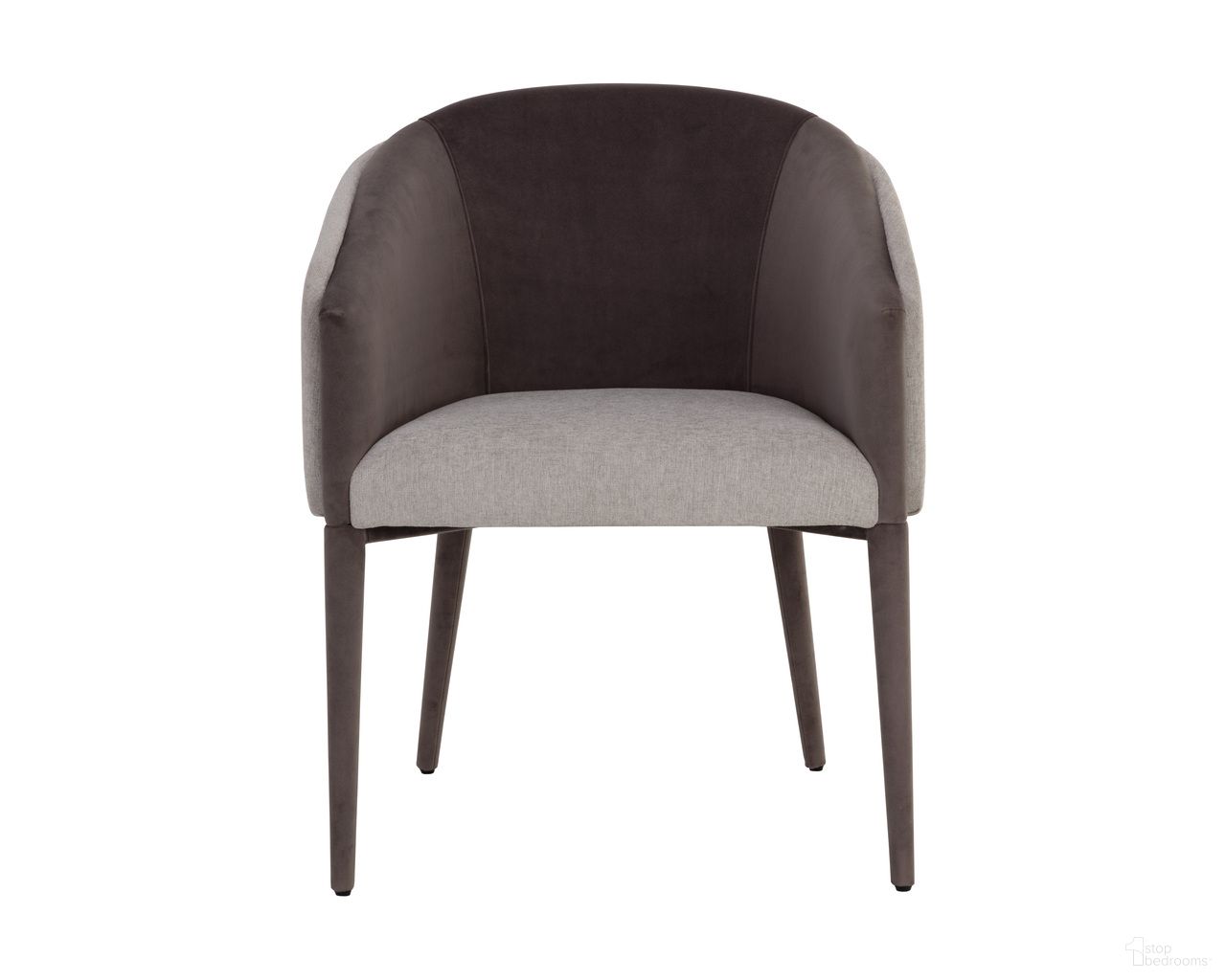 Sheva Dining Armchair In Ernst Sandstone and Meg Ash