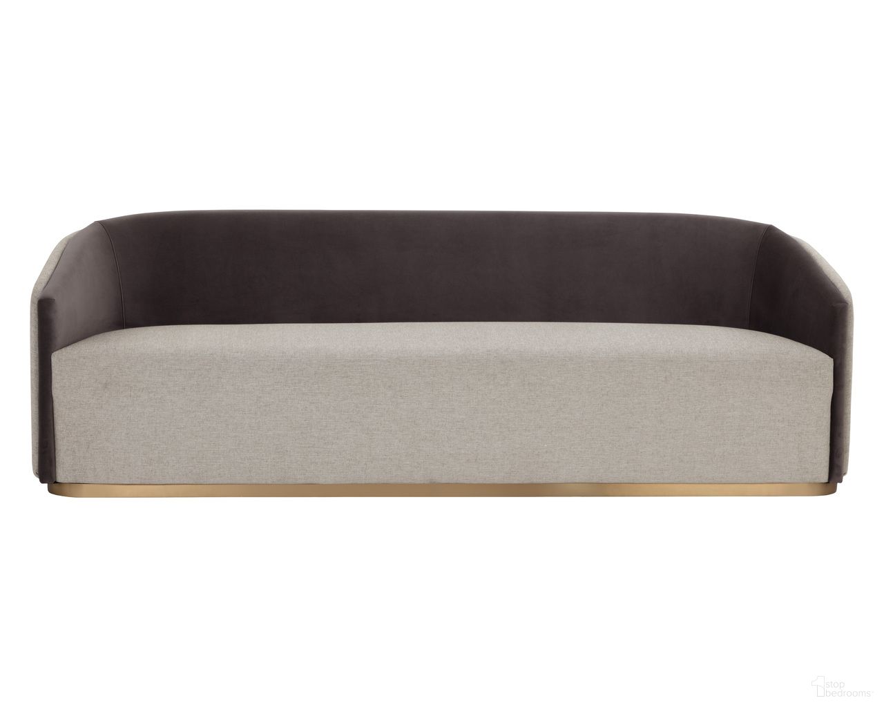 Sheva Sofa In Sandstone and Meg Ash