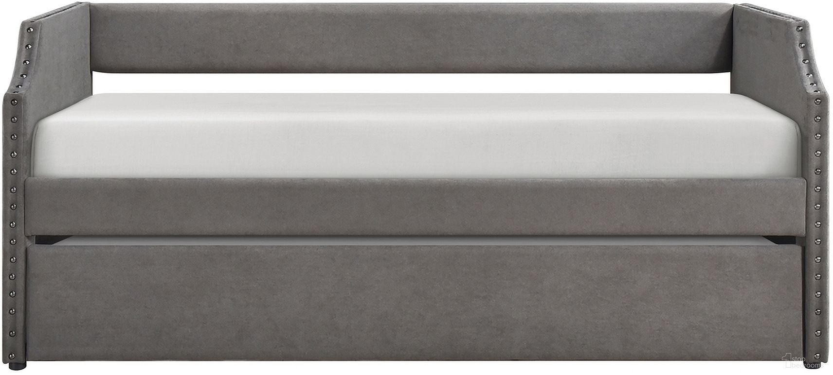The appearance of Shiloh Twin Daybed with Trundle In Gray designed by Homelegance in the traditional interior design. This gray piece of furniture was selected by 1StopBedrooms from Shiloh Collection to add a touch of cosiness and style into your home. Sku: 4988DG. Bed Type: Daybed. Bed Size: Twin. Material: Textured.
