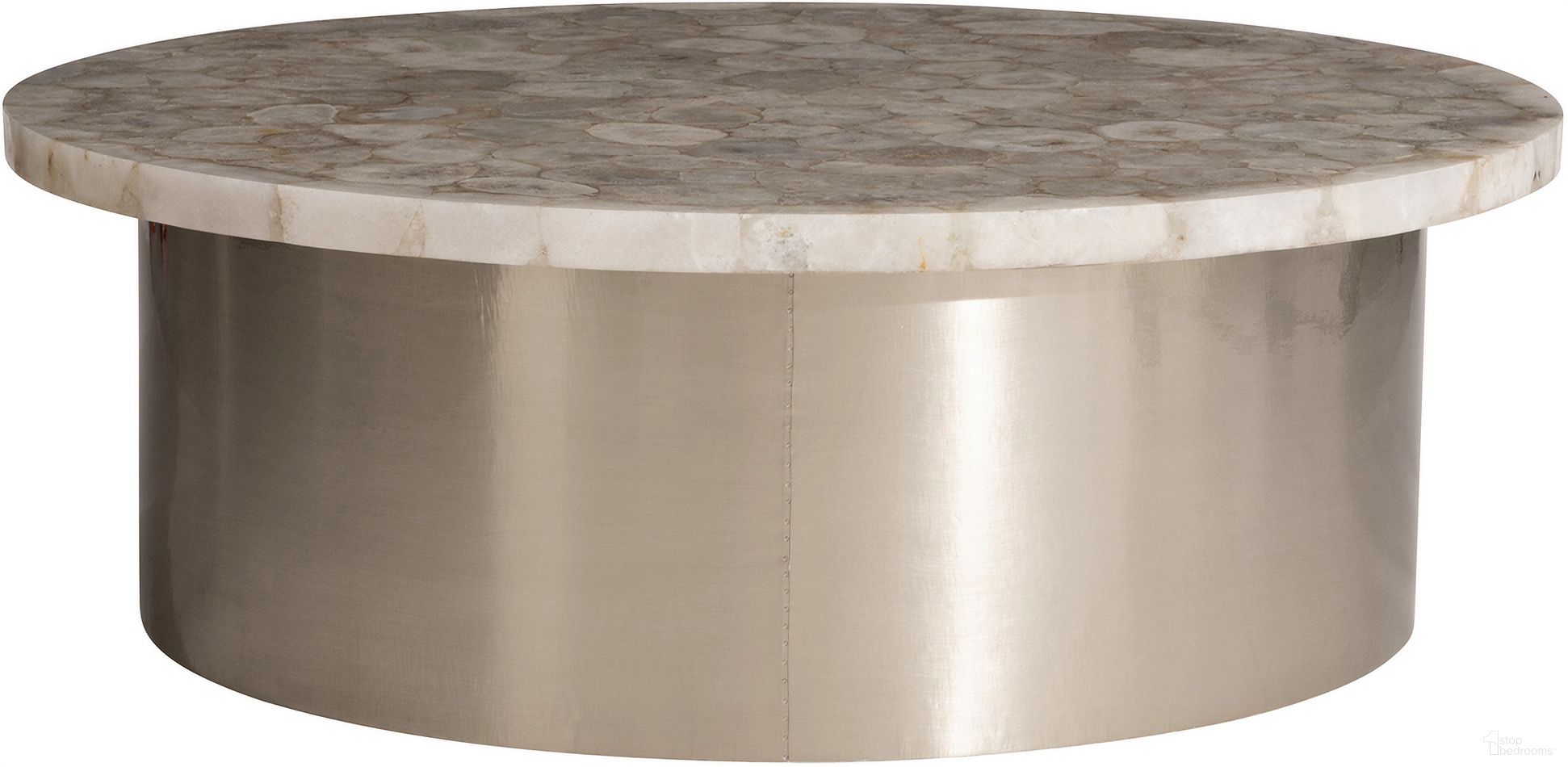 The appearance of Shimla Cocktail Table designed by Bernhardt in the modern / contemporary interior design. This german silver piece of furniture was selected by 1StopBedrooms from Shimla Collection to add a touch of cosiness and style into your home. Sku: 328480. Material: Stone.