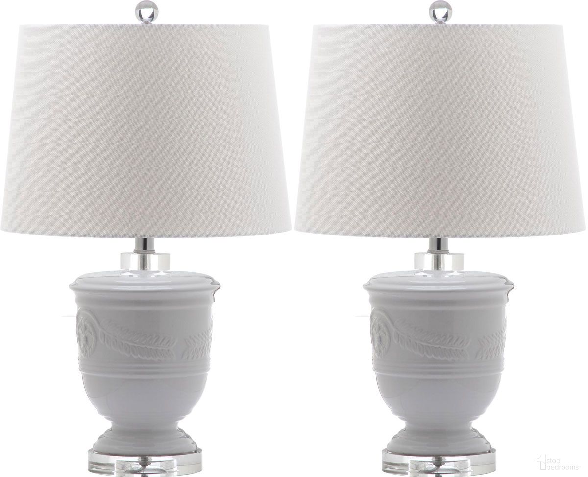 Shoal 23-Inch H Table Lamp Set of 2 in White