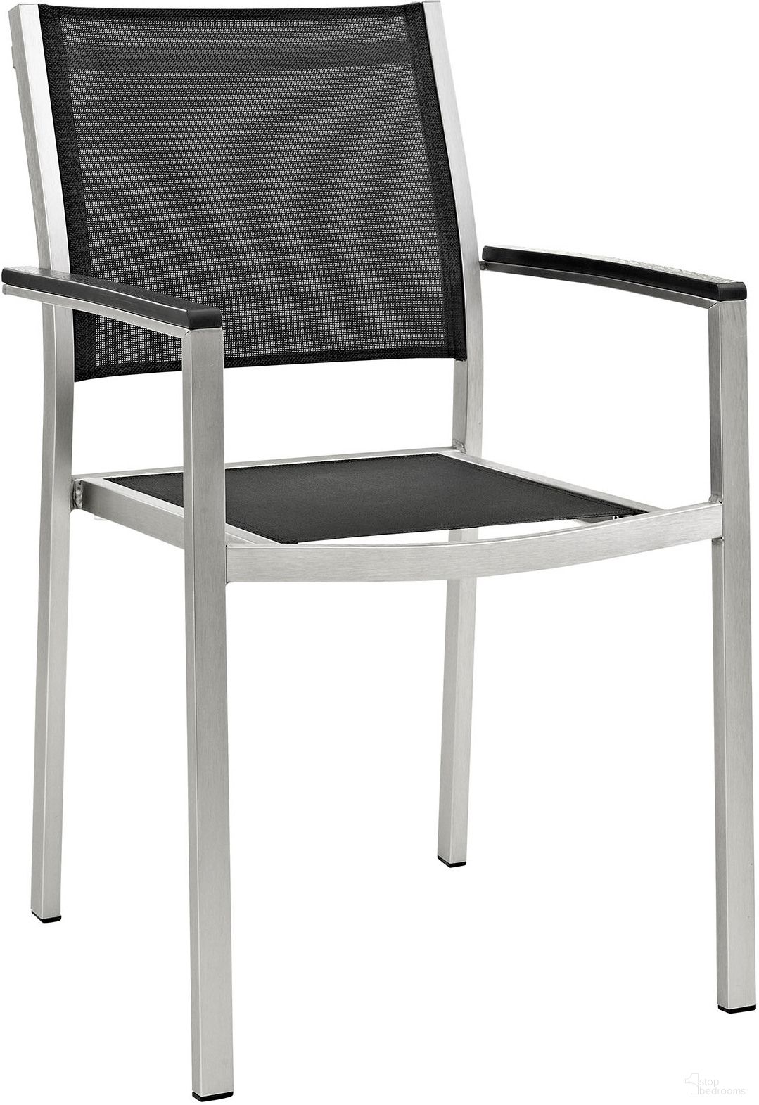 The appearance of Shore Silver and Black Outdoor Patio Aluminum Dining Chair designed by Modway in the modern / contemporary interior design. This silver and black piece of furniture was selected by 1StopBedrooms from Shore Collection to add a touch of cosiness and style into your home. Sku: EEI-2272-SLV-BLK. Material: Wood.