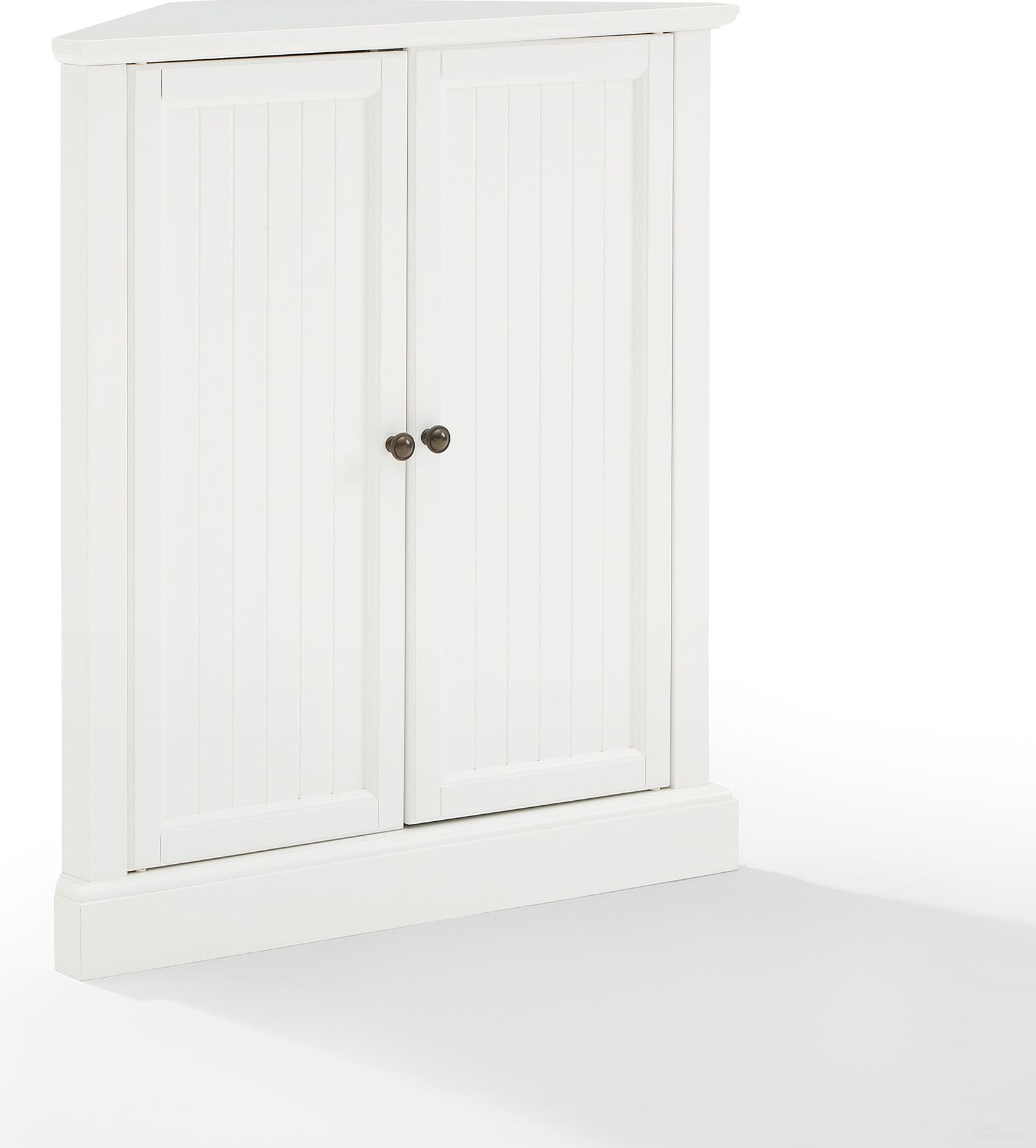 Shoreline Stackable Corner Kitchen Storage Pantry In White