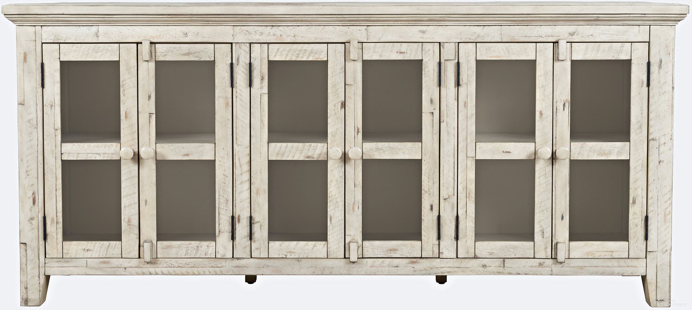 The appearance of Rustic Shores 70 Inch 6 Door Sideboard Cabinet In Cream designed by Jofran in the country / farmhouse interior design. This cream piece of furniture  was selected by 1StopBedrooms from Rustic Shores Collection to add a touch of cosiness and style into your home. Sku: 1610-7032. Material: Acacia.