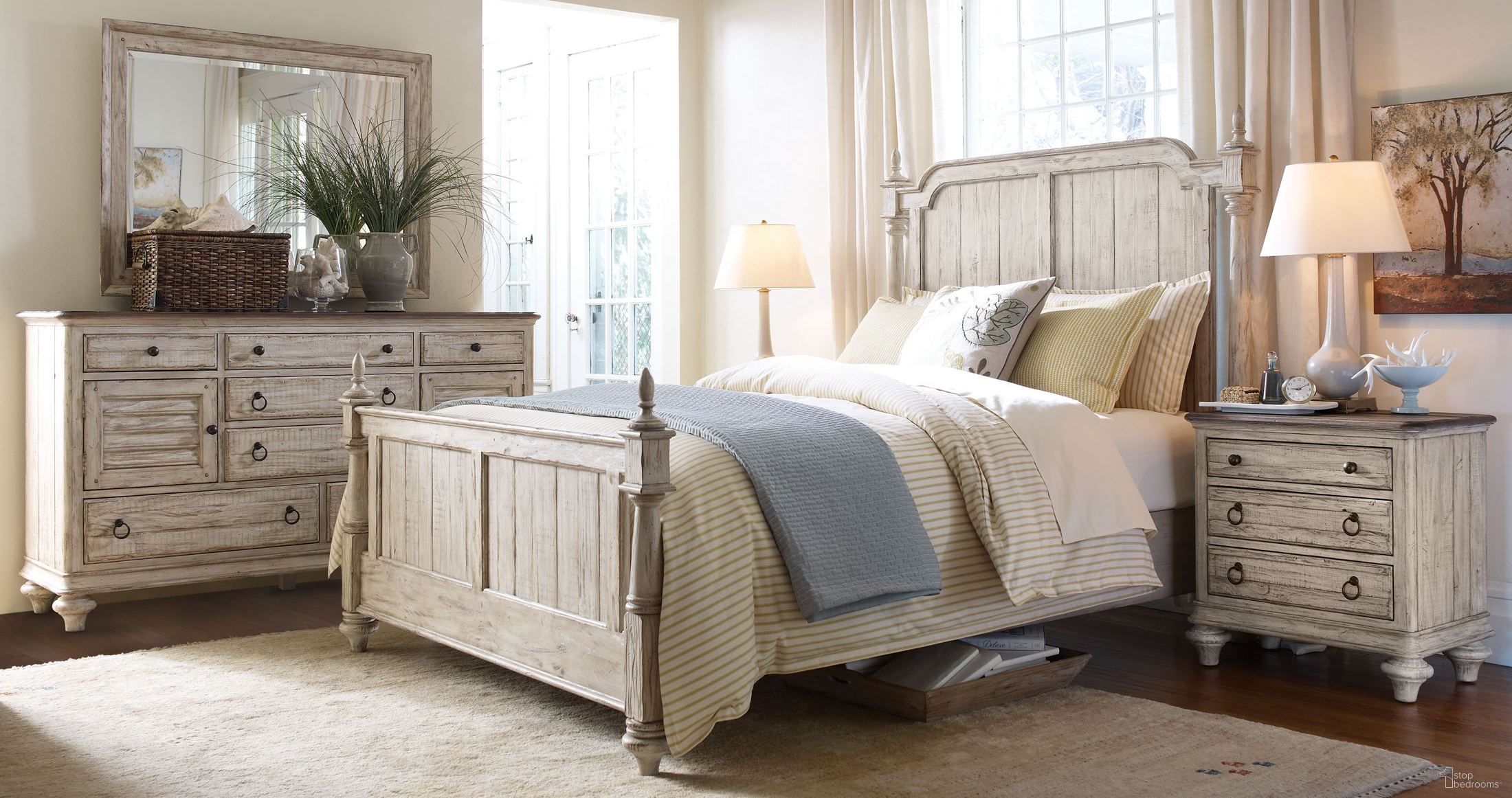 The appearance of Weatherford Cornsilk Westland Bedroom Set designed by Kincaid in the transitional interior design. This cream piece of furniture was selected by 1StopBedrooms from Weatherford Collection to add a touch of cosiness and style into your home. Sku: 75-135P;75-143. Bed Type: Poster Bed. Material: Wood. Bed Size: Queen.