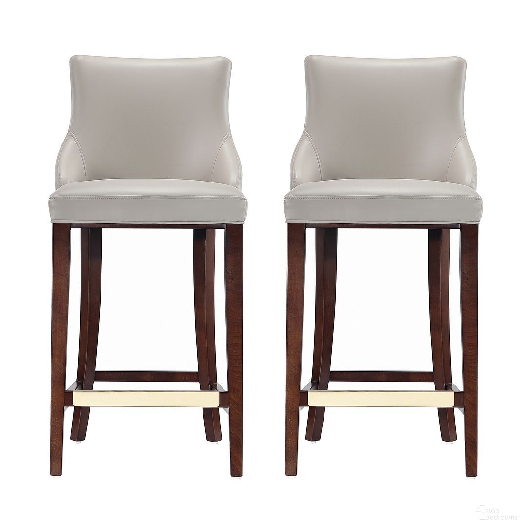 The appearance of Shubert Barstool Set of 2 In Light Grey designed by Manhattan Comfort in the modern / contemporary interior design. This light grey piece of furniture was selected by 1StopBedrooms from Shubert Collection to add a touch of cosiness and style into your home. Sku: BS019-LG;BS019-LG. Material: Wood.