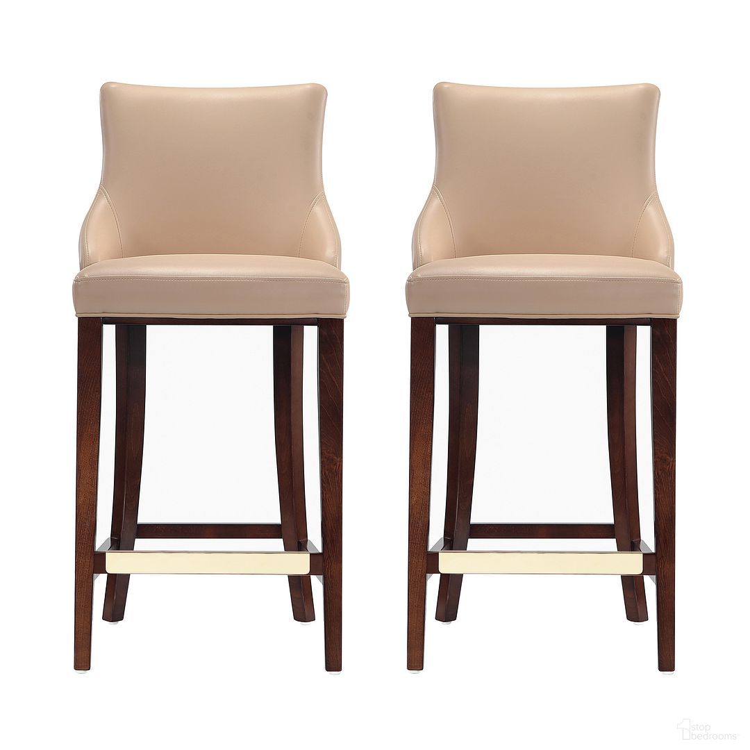 The appearance of Shubert Barstool Set of 2 In Tan designed by Manhattan Comfort in the modern / contemporary interior design. This tan piece of furniture was selected by 1StopBedrooms from Shubert Collection to add a touch of cosiness and style into your home. Sku: BS019-TN;BS019-TN. Material: Wood.
