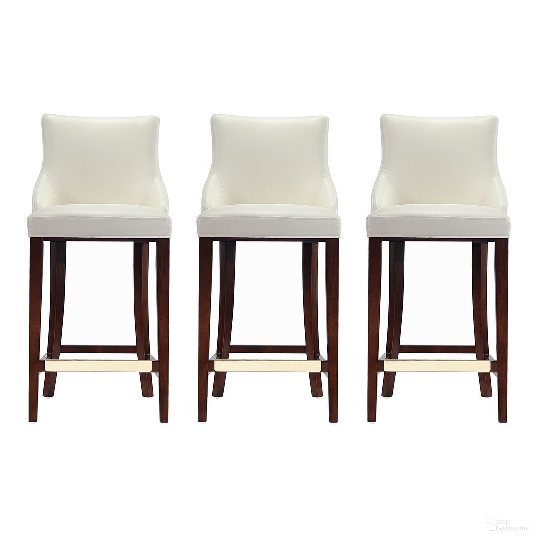 The appearance of Shubert Barstool Set of 3 In Ivory designed by Manhattan Comfort in the modern / contemporary interior design. This ivory piece of furniture  was selected by 1StopBedrooms from Shubert Collection to add a touch of cosiness and style into your home. Sku: BS019-IV;BS019-IV;BS019-IV. Material: Wood.