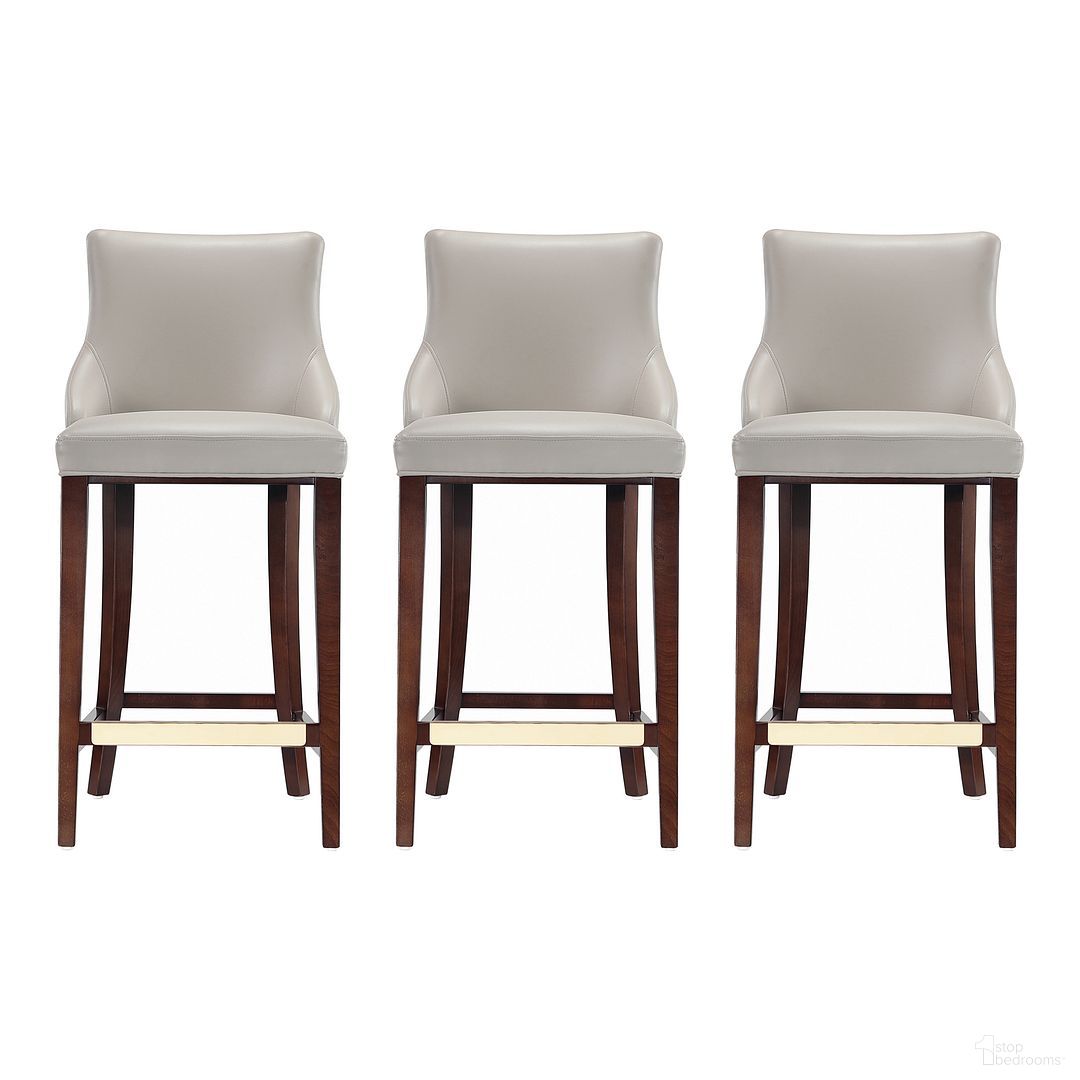 The appearance of Shubert Barstool Set of 3 In Light Grey designed by Manhattan Comfort in the modern / contemporary interior design. This light grey piece of furniture  was selected by 1StopBedrooms from Shubert Collection to add a touch of cosiness and style into your home. Sku: BS019-LG;BS019-LG;BS019-LG. Material: Wood.