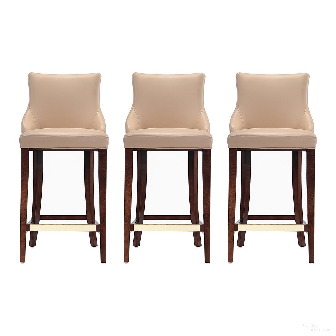 The appearance of Shubert Barstool Set of 3 In Tan designed by Manhattan Comfort in the modern / contemporary interior design. This tan piece of furniture  was selected by 1StopBedrooms from Shubert Collection to add a touch of cosiness and style into your home. Sku: BS019-TN;BS019-TN;BS019-TN. Material: Wood.