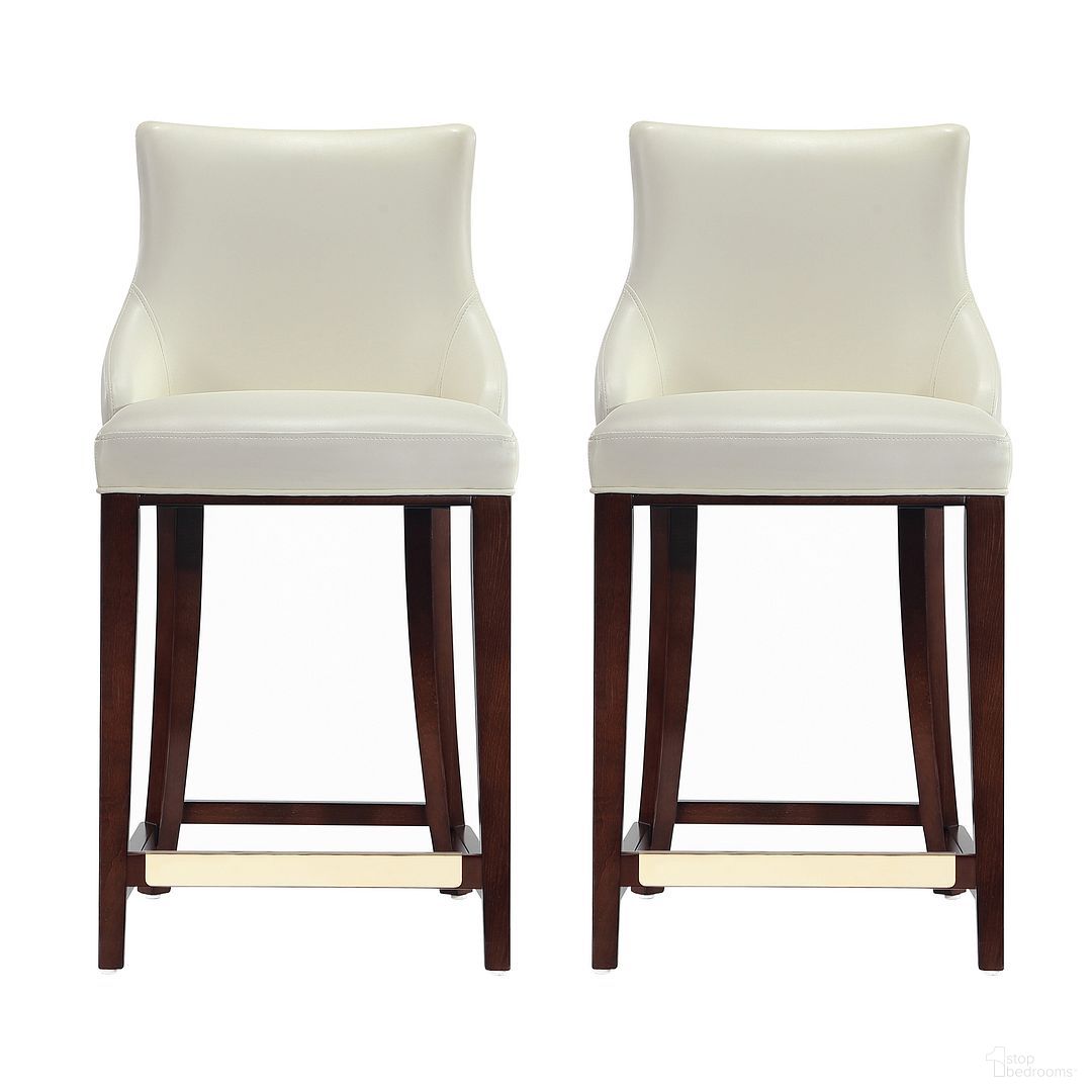 The appearance of Shubert Counter Stool Set of 2 In Ivory designed by Manhattan Comfort in the modern / contemporary interior design. This ivory piece of furniture was selected by 1StopBedrooms from Shubert Collection to add a touch of cosiness and style into your home. Sku: CS016-IV;CS016-IV. Material: Wood.
