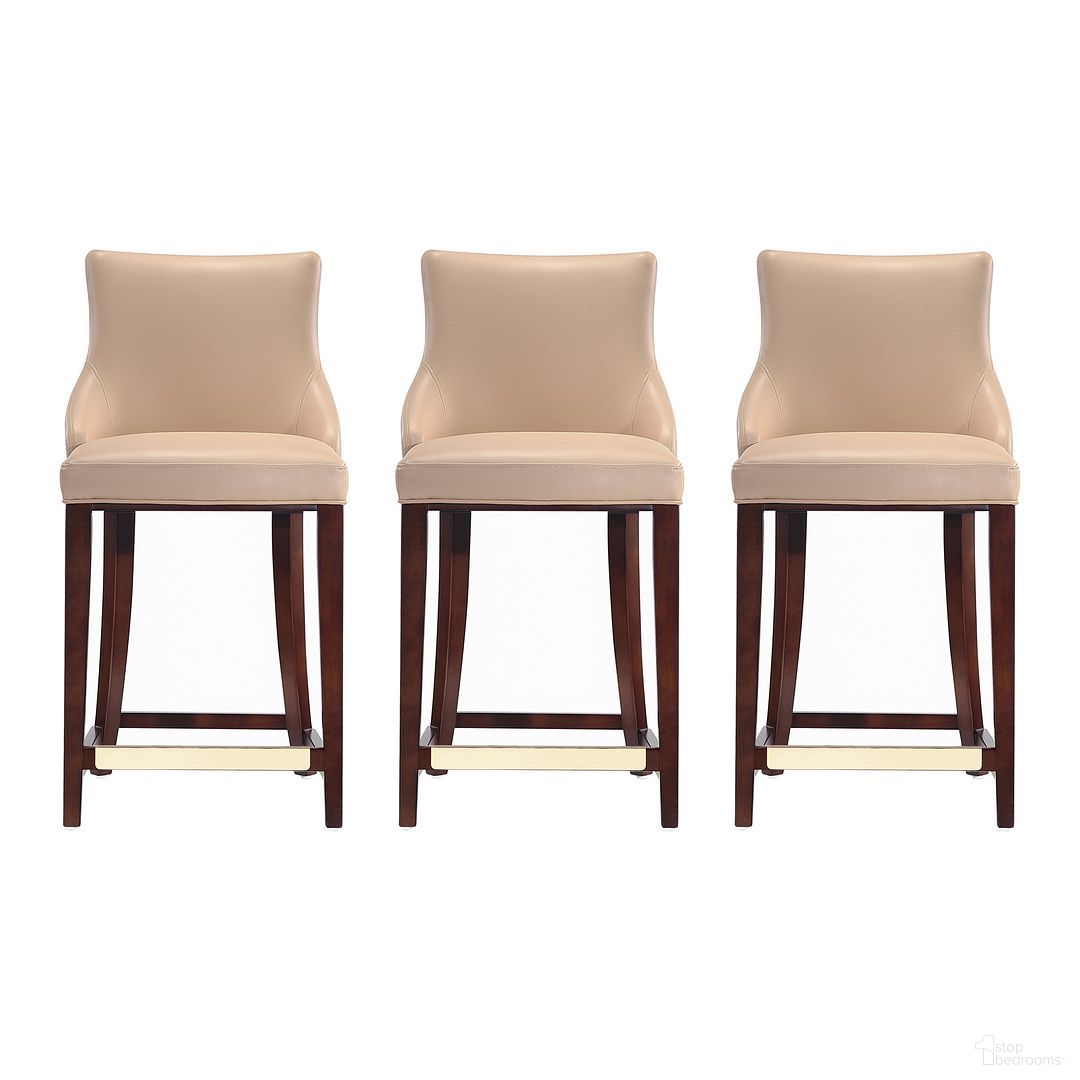 The appearance of Shubert Counter Stool Set of 3 In Tan designed by Manhattan Comfort in the modern / contemporary interior design. This tan piece of furniture was selected by 1StopBedrooms from Shubert Collection to add a touch of cosiness and style into your home. Sku: CS016-TN;CS016-TN;CS016-TN. Material: Wood.