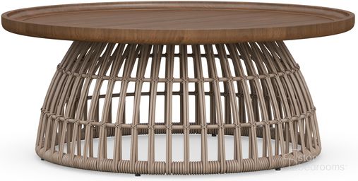 Sicily Coffee Table In Taupe and Vintage Teak